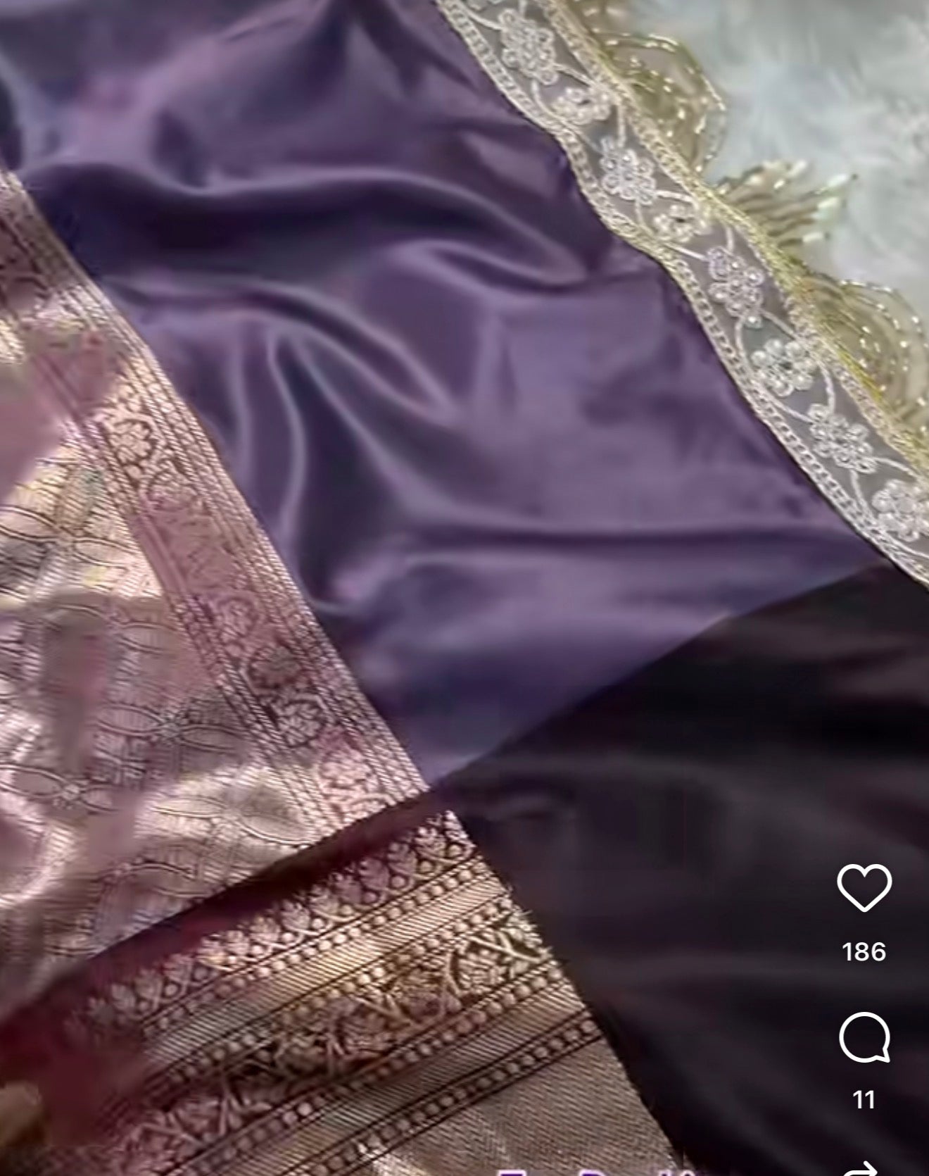 PREMIUM BANARASI HEAVY LACE WORK KATAAN SILK SAREE - MUTED VIOLET