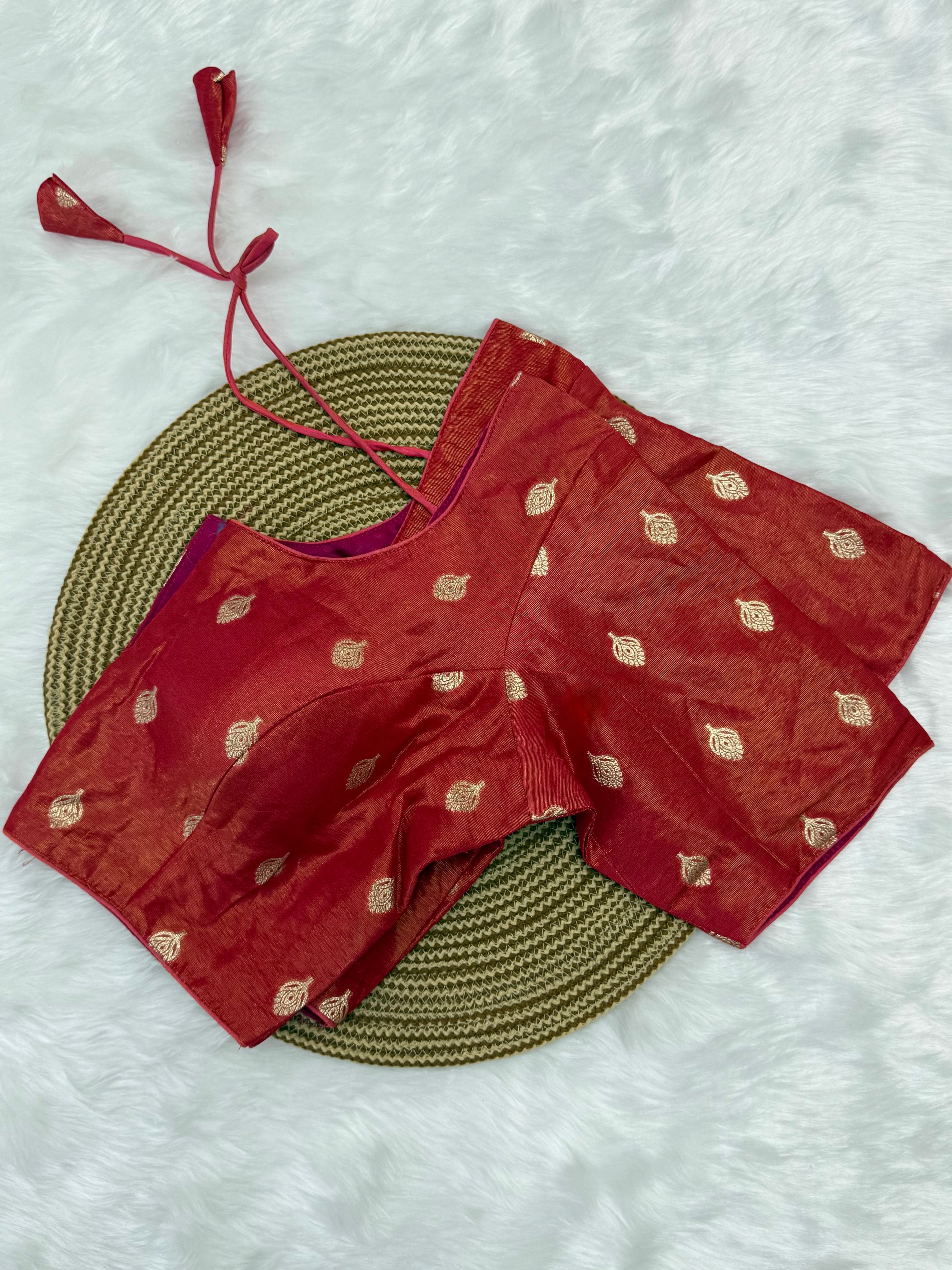 READYMADE JACQUARD SAREE BLOUSE