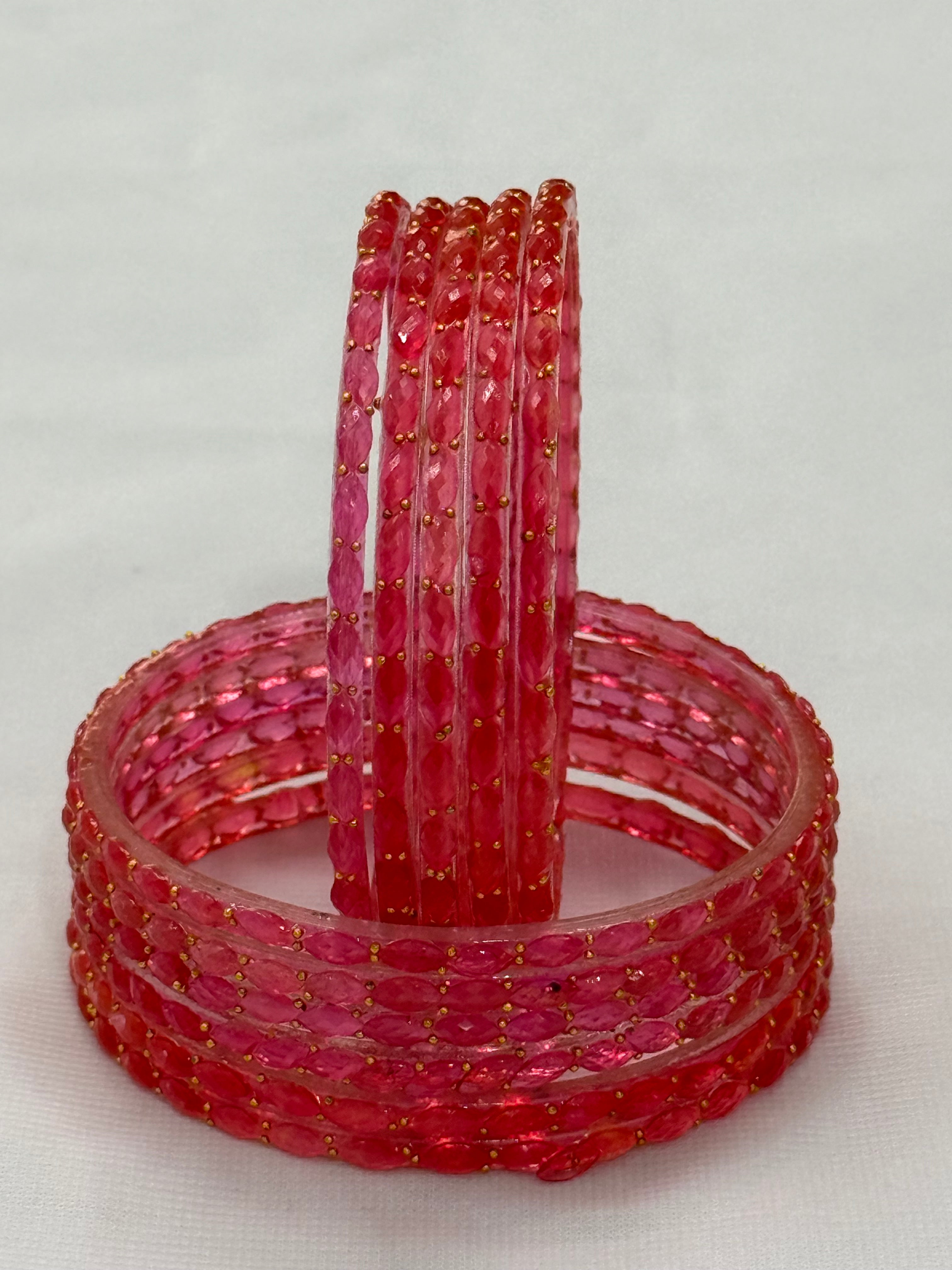 RAINDROP GLASS BANGLES PACK OF 12