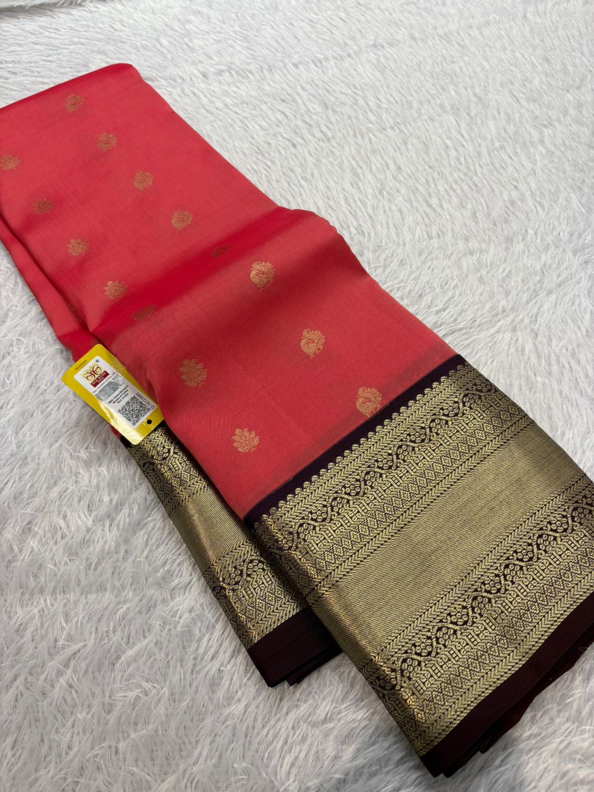 KANCHIPURAM PURE SILK SAREE | SILKMARK® CERTIFIED - ROUGE