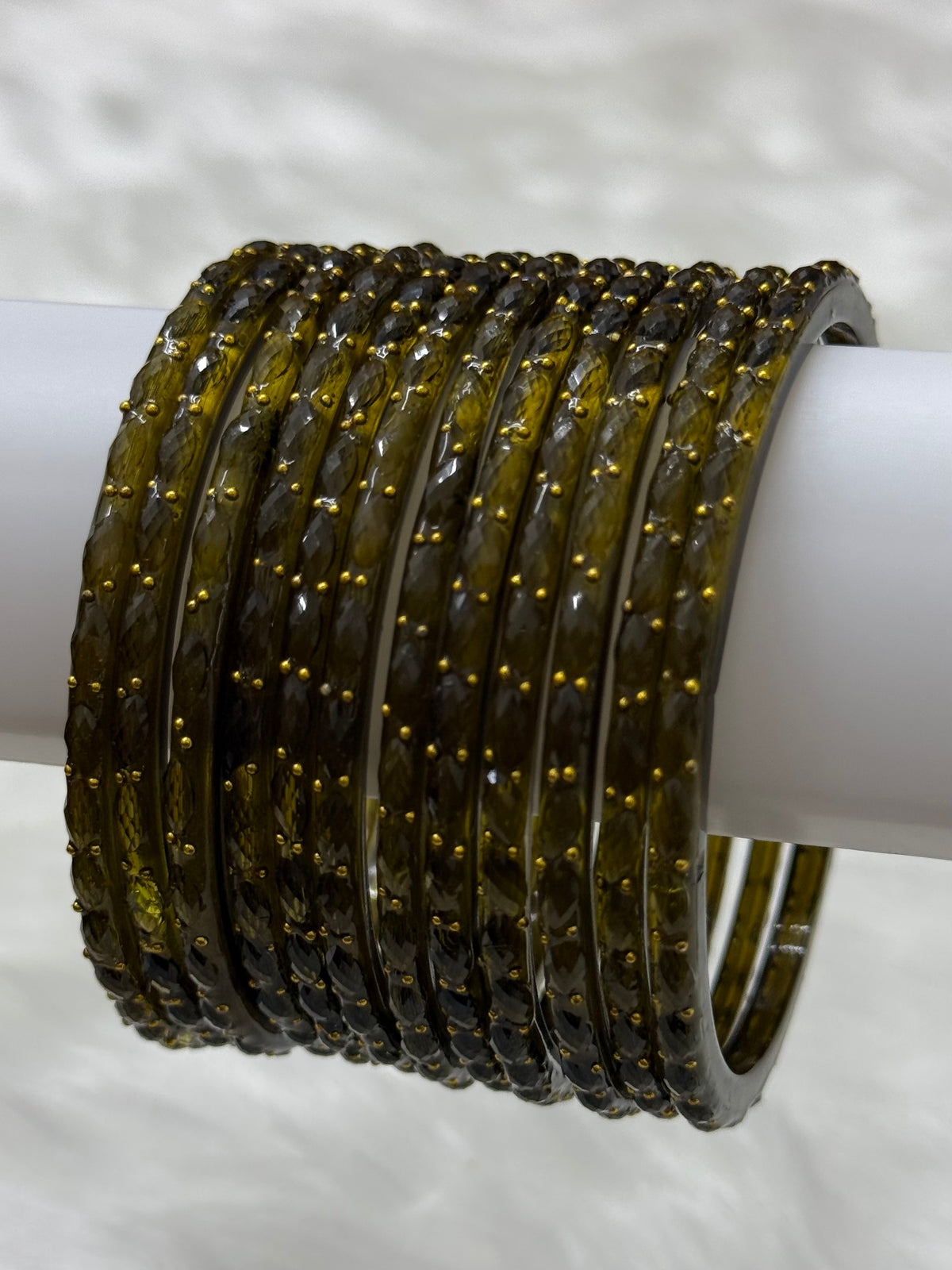 RAINDROP GLASS BANGLES PACK OF 12