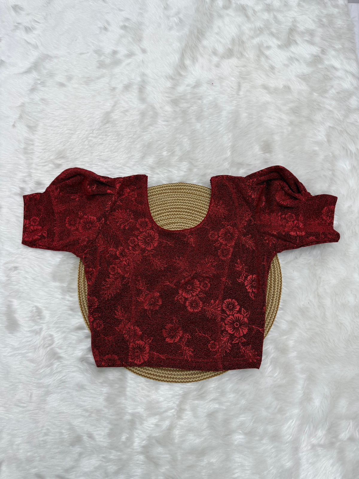 DESIGNER STRETCHABLE BLOUSE - RED