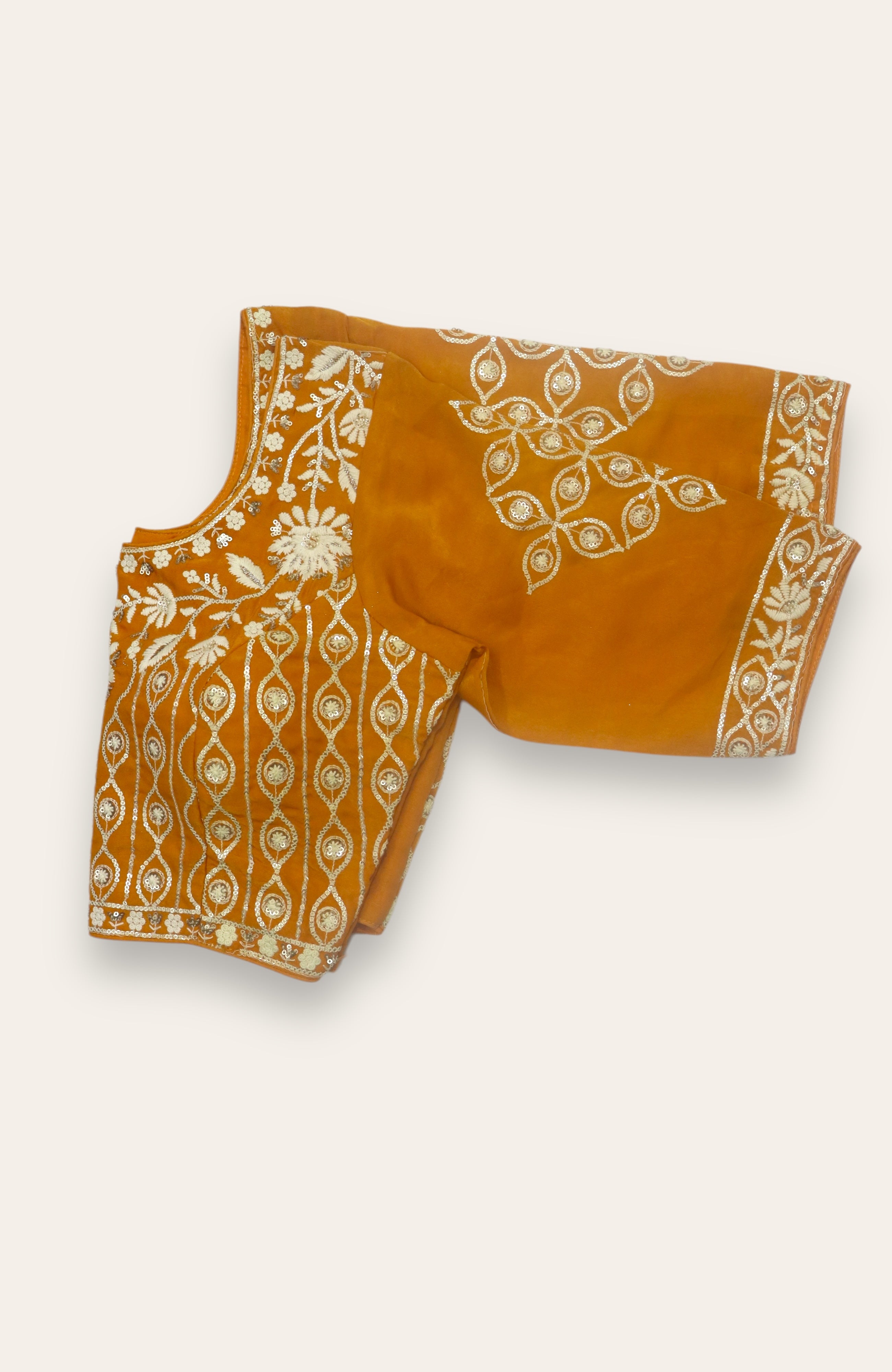 FANCY READYMADE SAREE BLOUSE - YELLOW