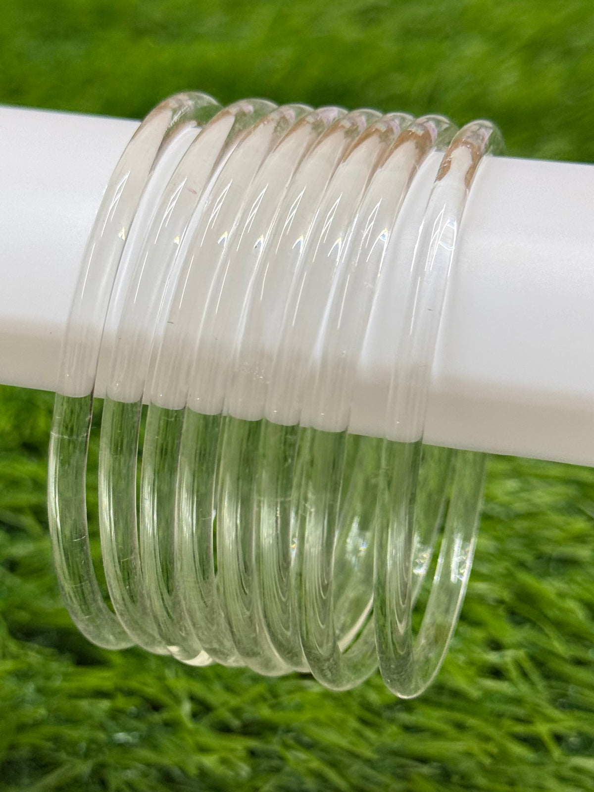 TRENDING JELLY GLASS BANGLES PACK OF 10