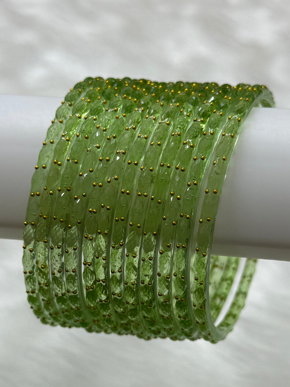 RAINDROP GLASS BANGLES PACK OF 12