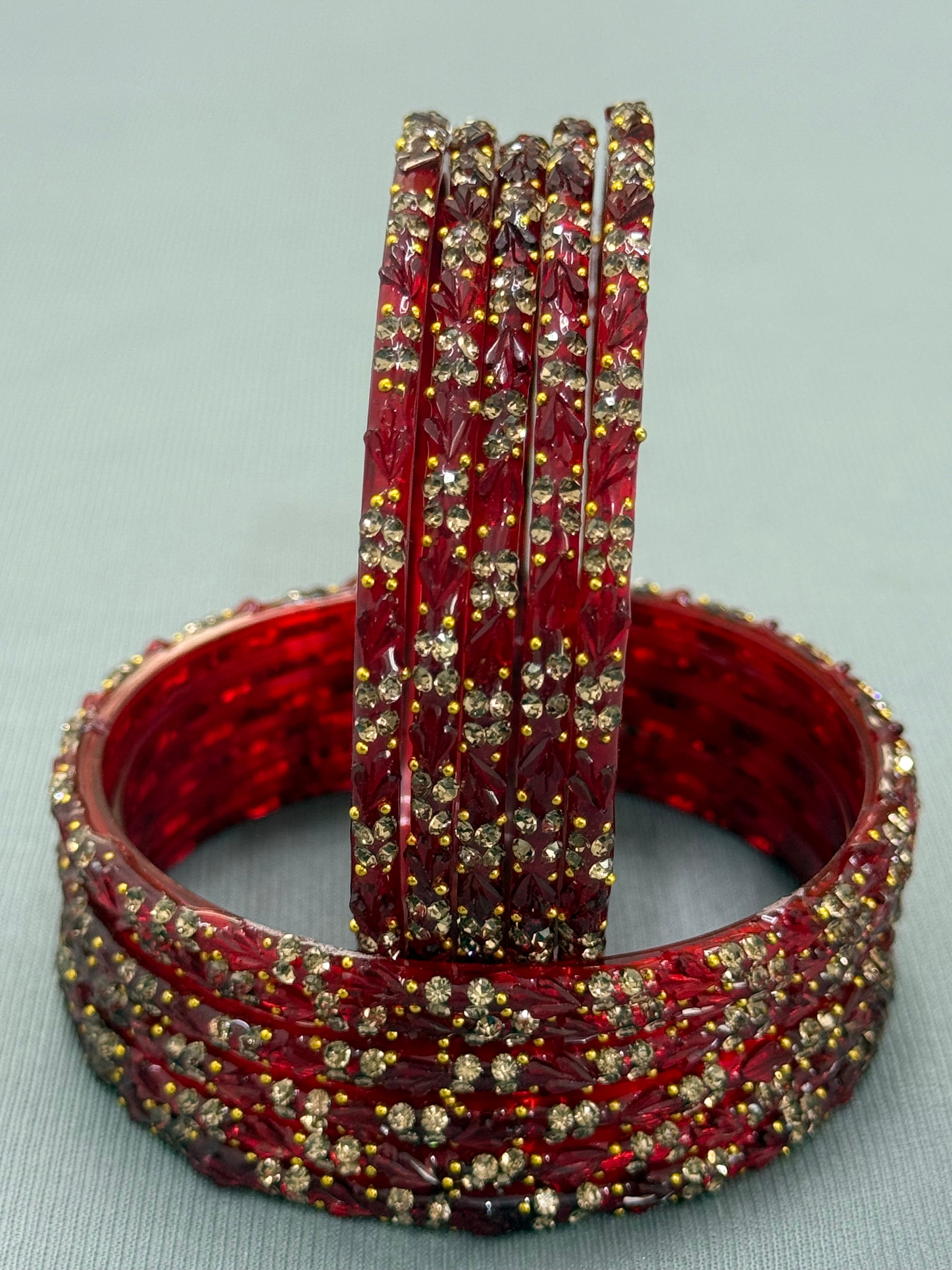 PREMIUM RAINDROP GLASS BANGLES PACK OF 12