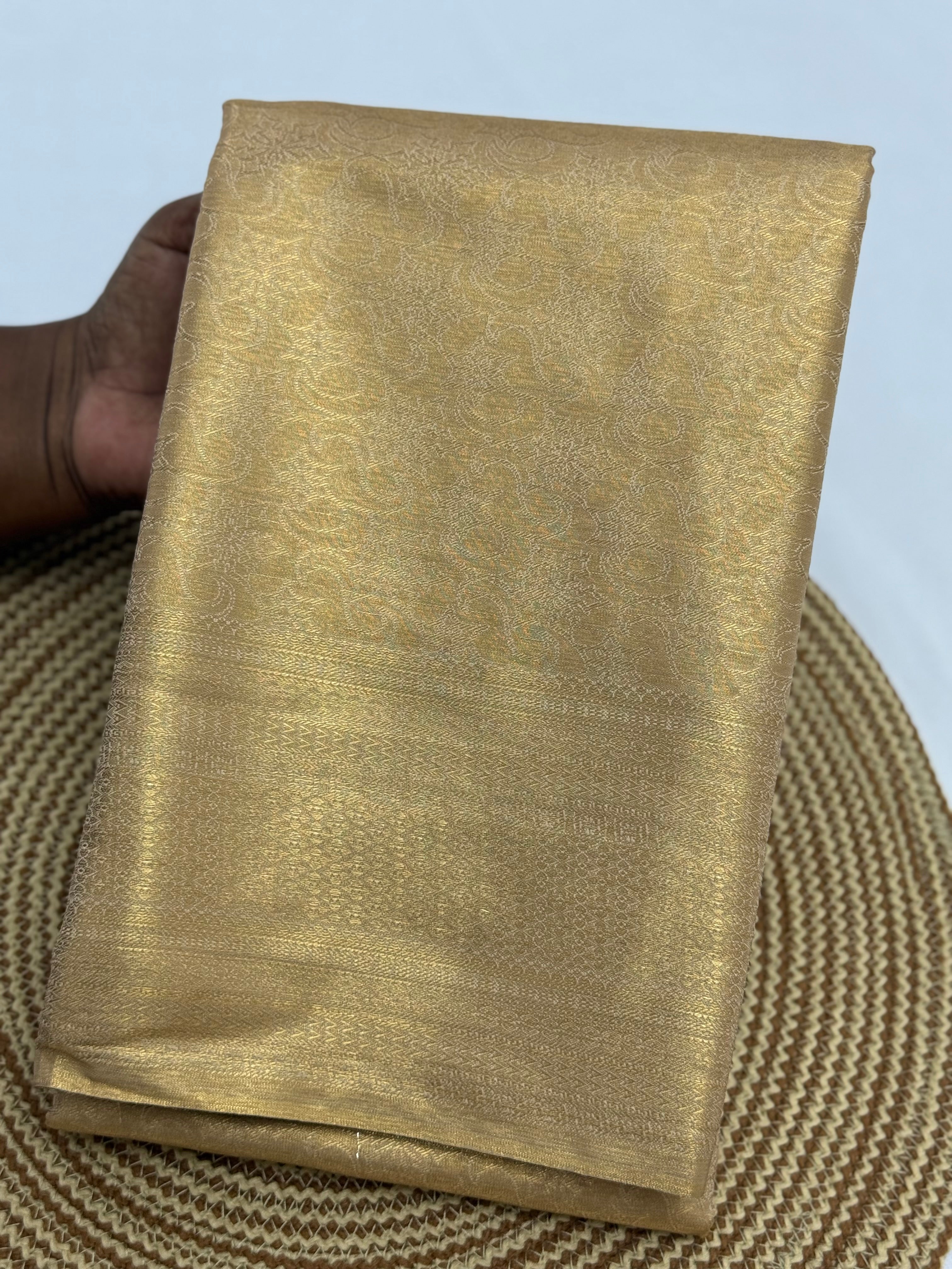 PREMIUM KANCHI TISUSE SILK SAREE - GOLD