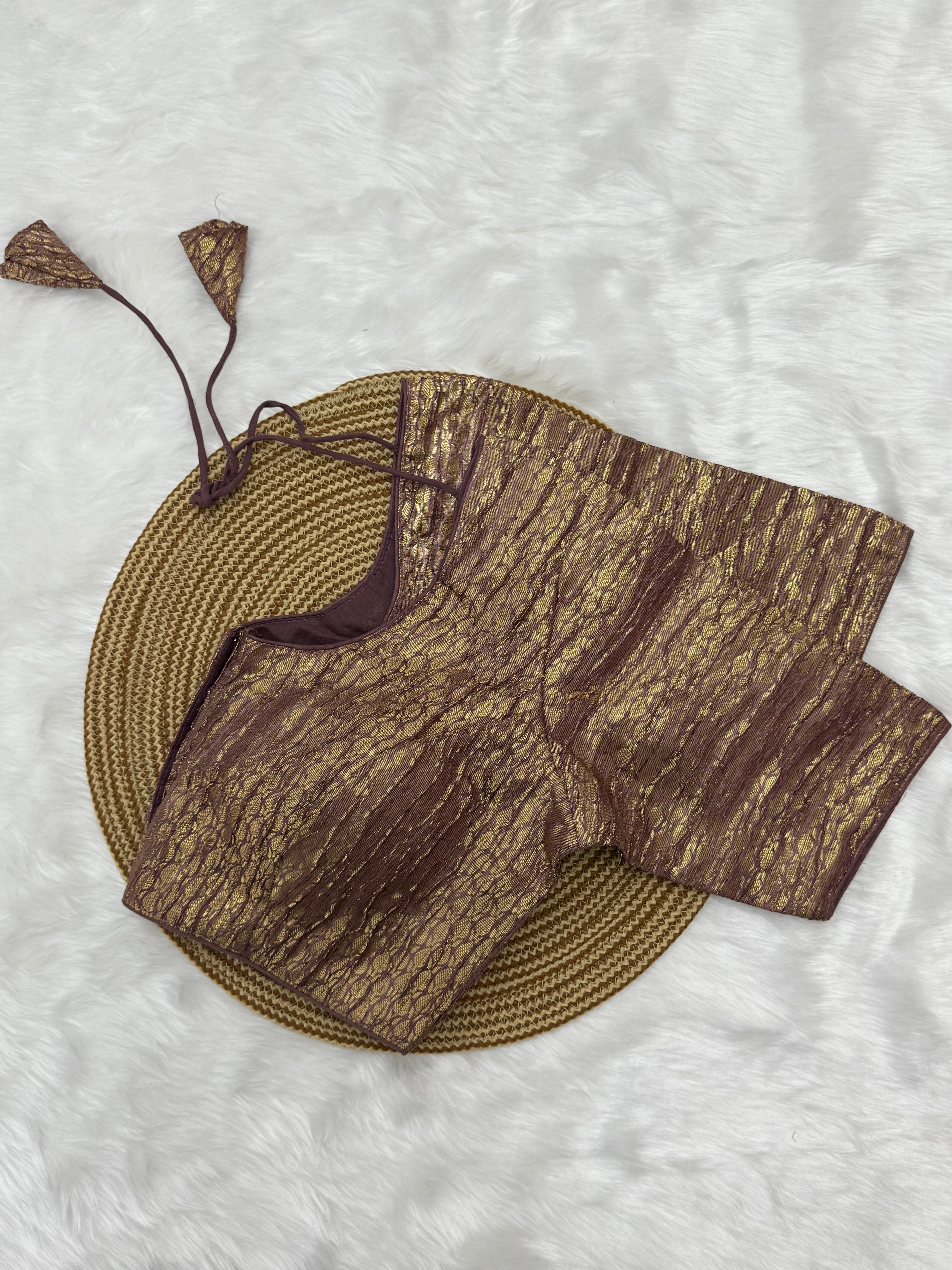 READYMADE JACQUARD SAREE BLOUSE