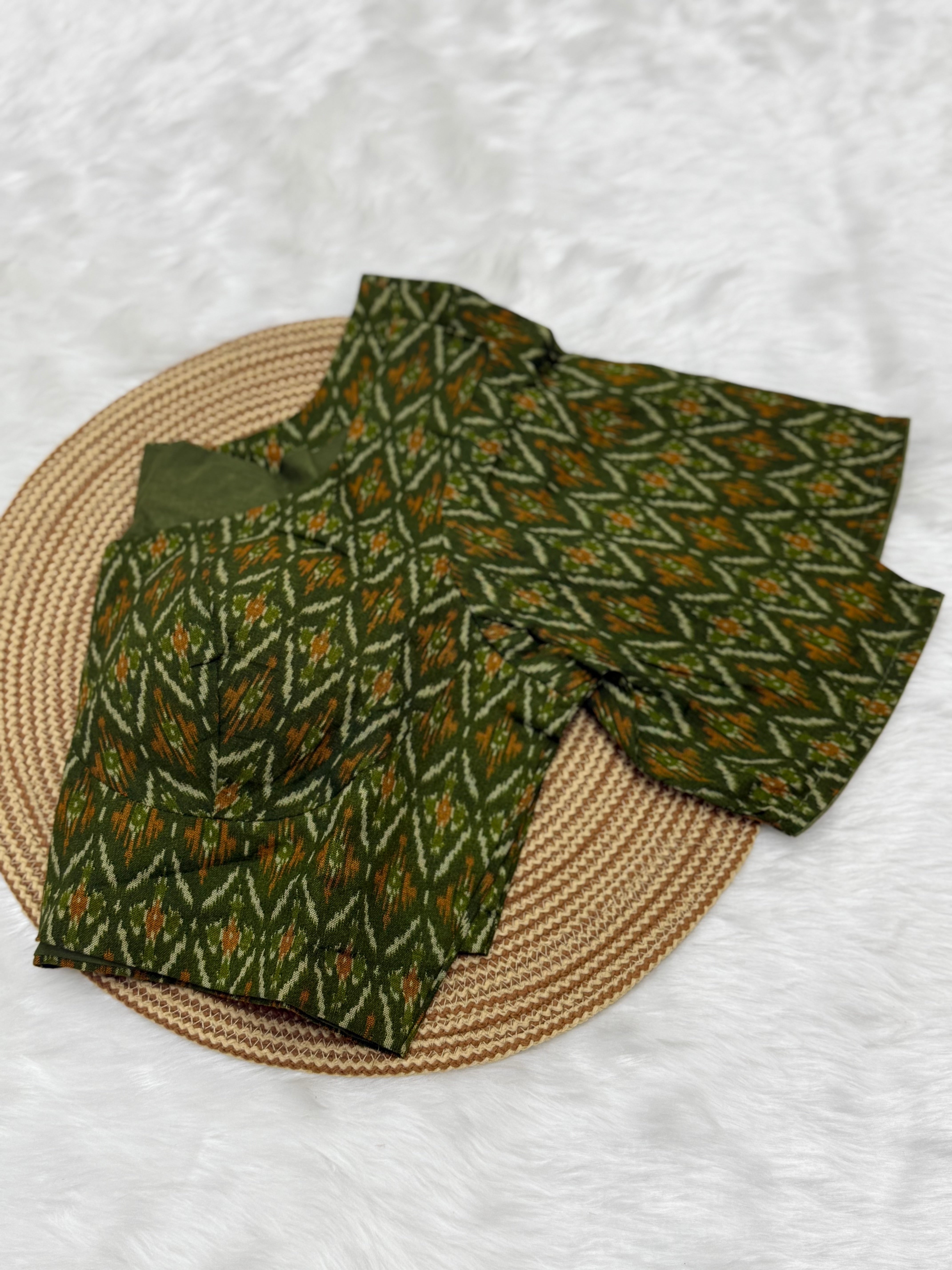 HIGH NECK COTTON READYMADE BLOUSE