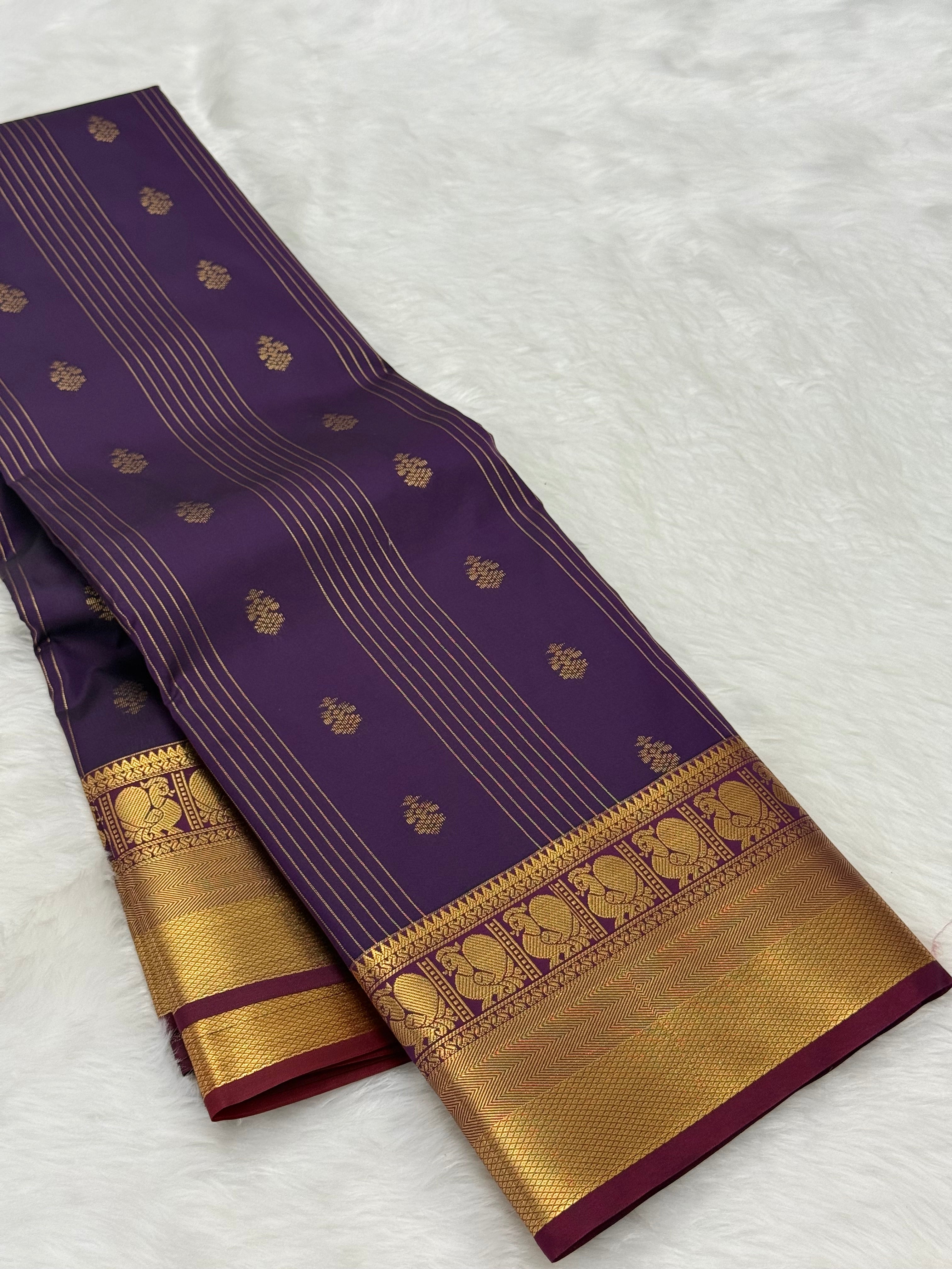 KARUNYA'S SPECIAL SOFT SILK SAREE - PURPLE