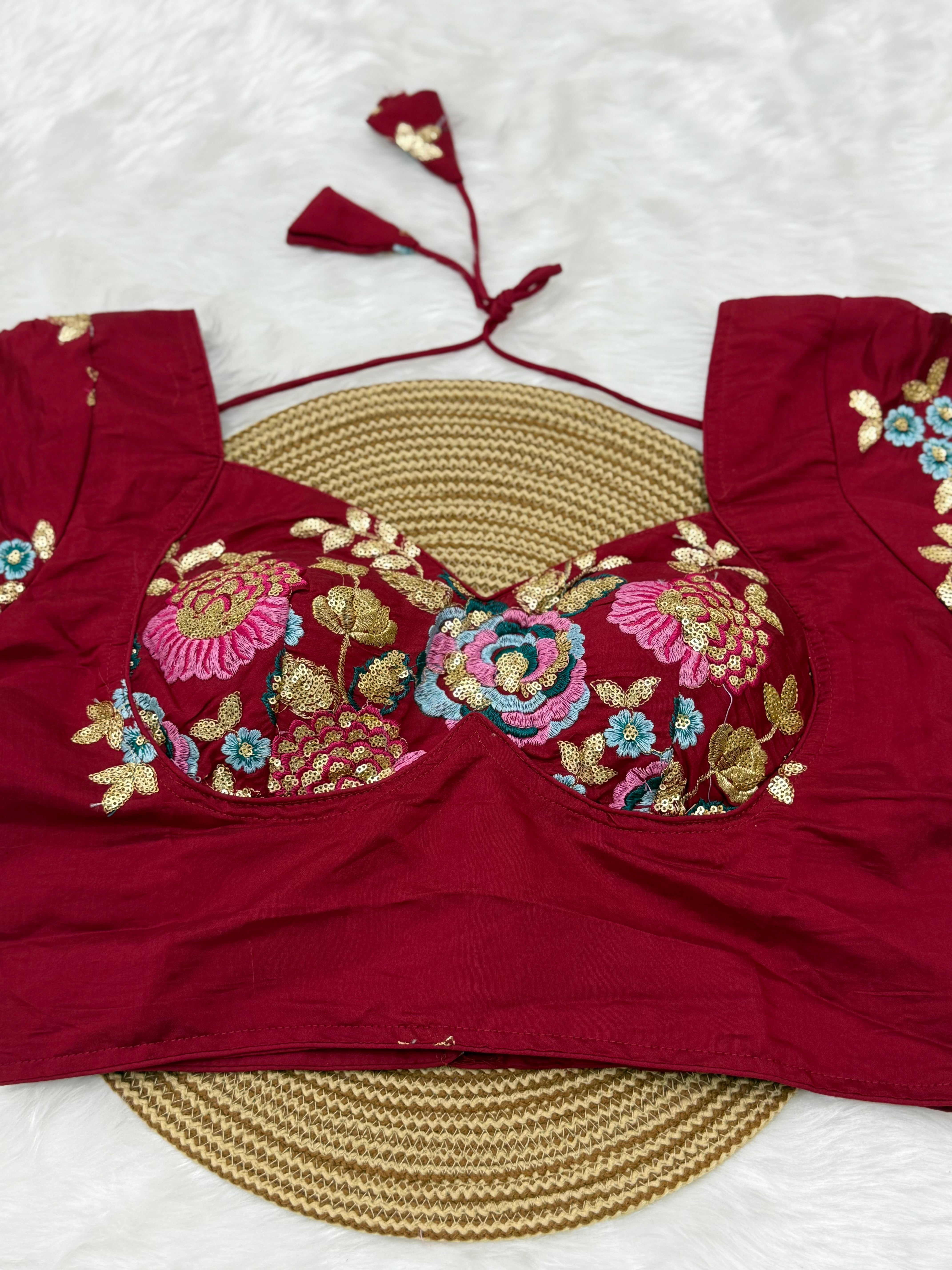 DESIGNER EMBRO-SEQUIN WORK BLOUSE