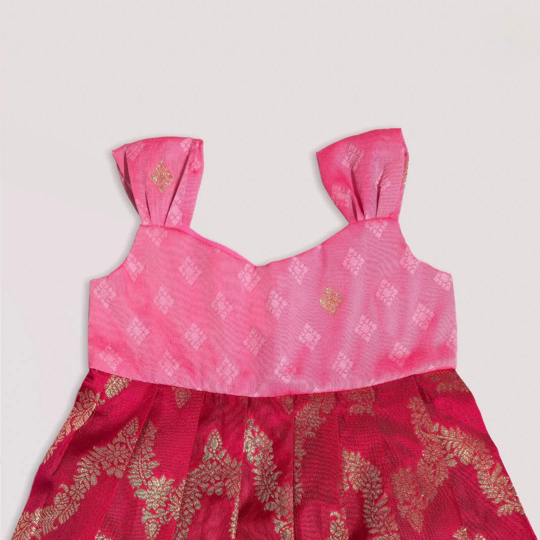 PINK NEW BORN FROCK