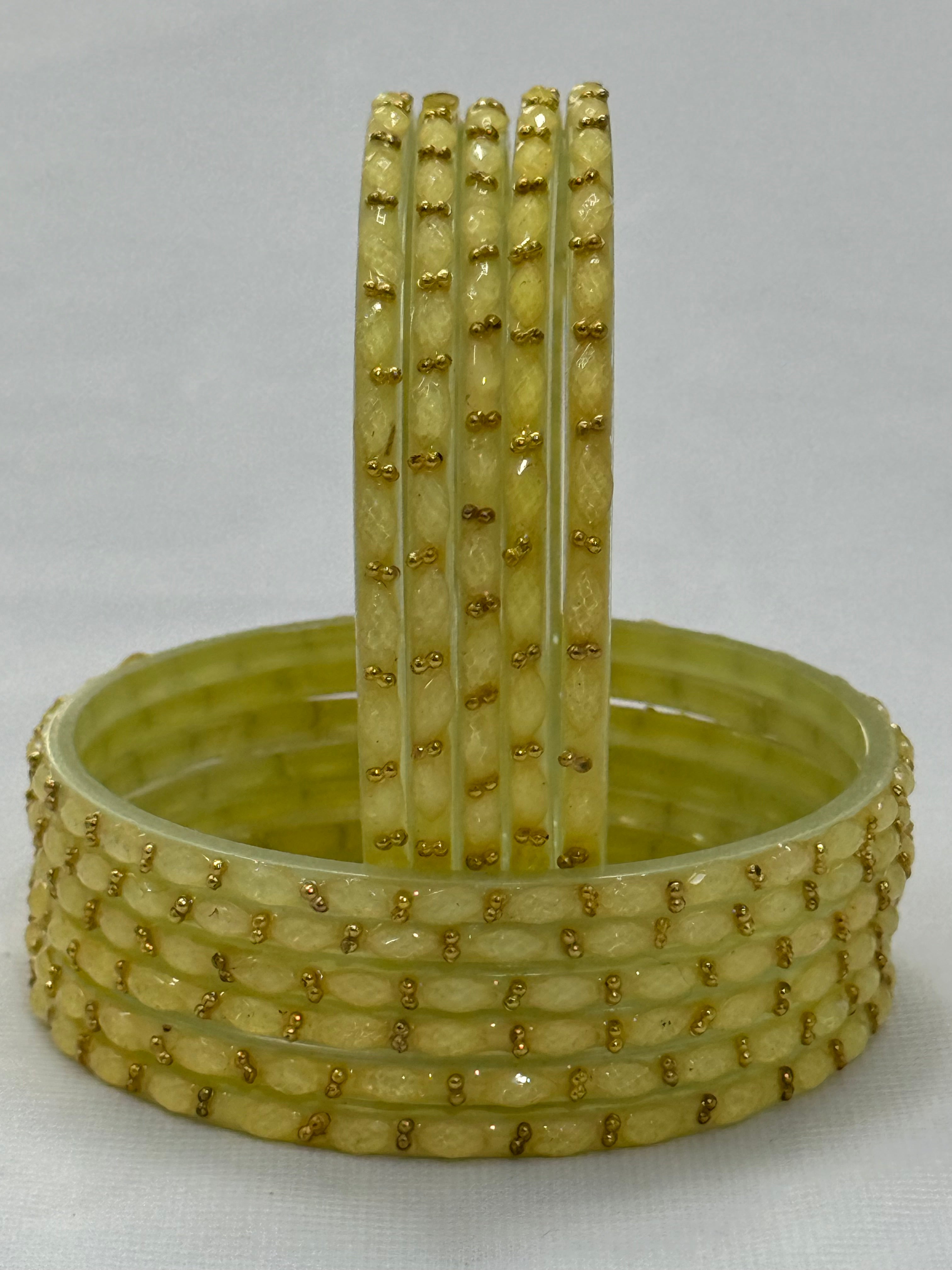 RAINDROP GLASS BANGLES PACK OF 12