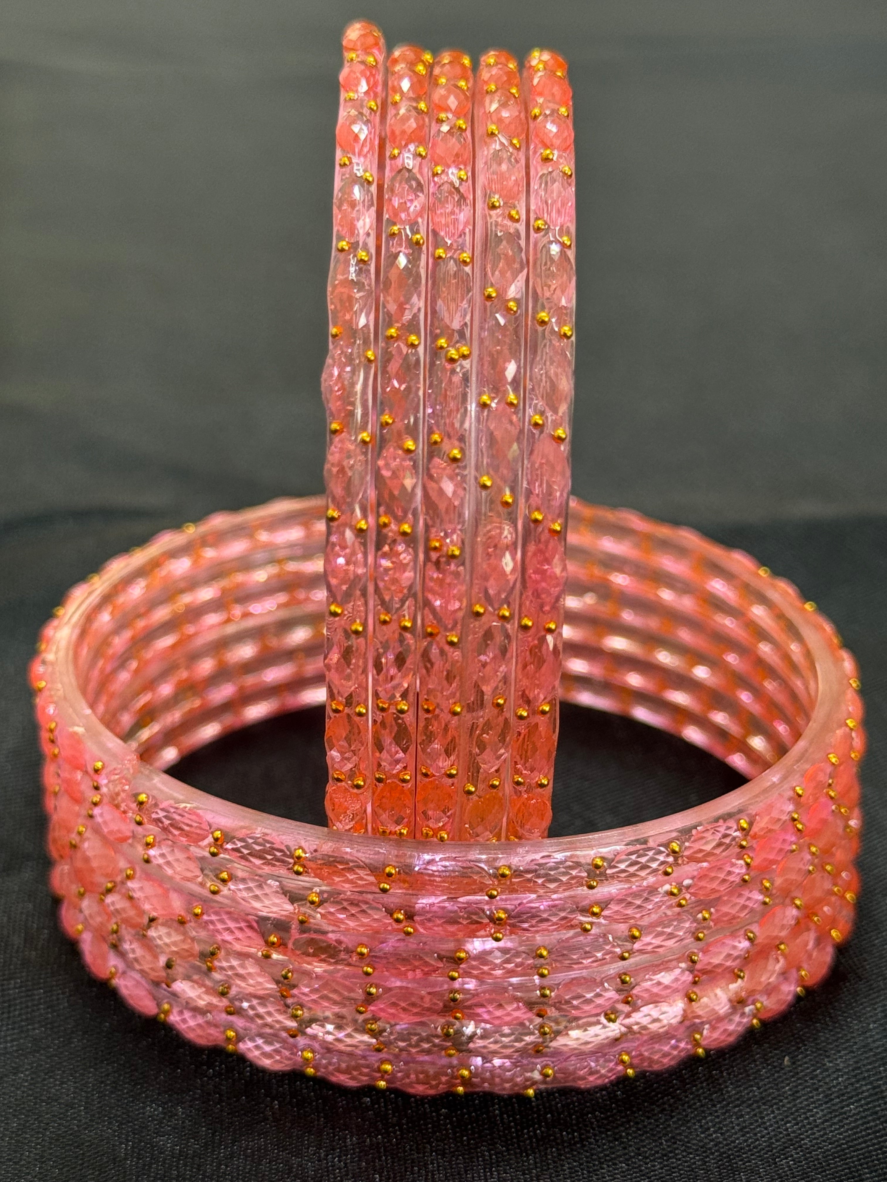 RAINDROP GLASS BANGLES PACK OF 12