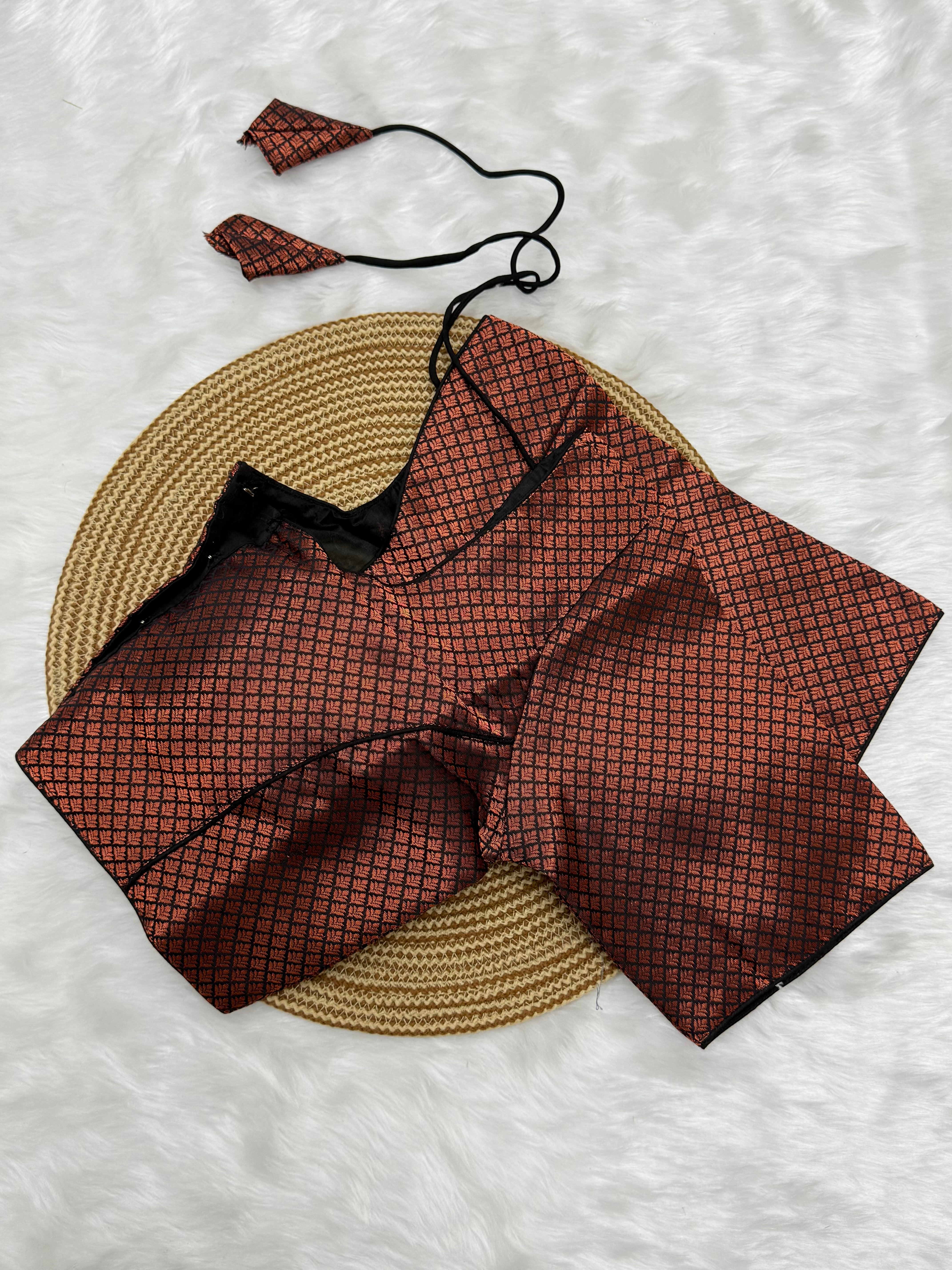 READYMADE JACQUARD SAREE BLOUSE