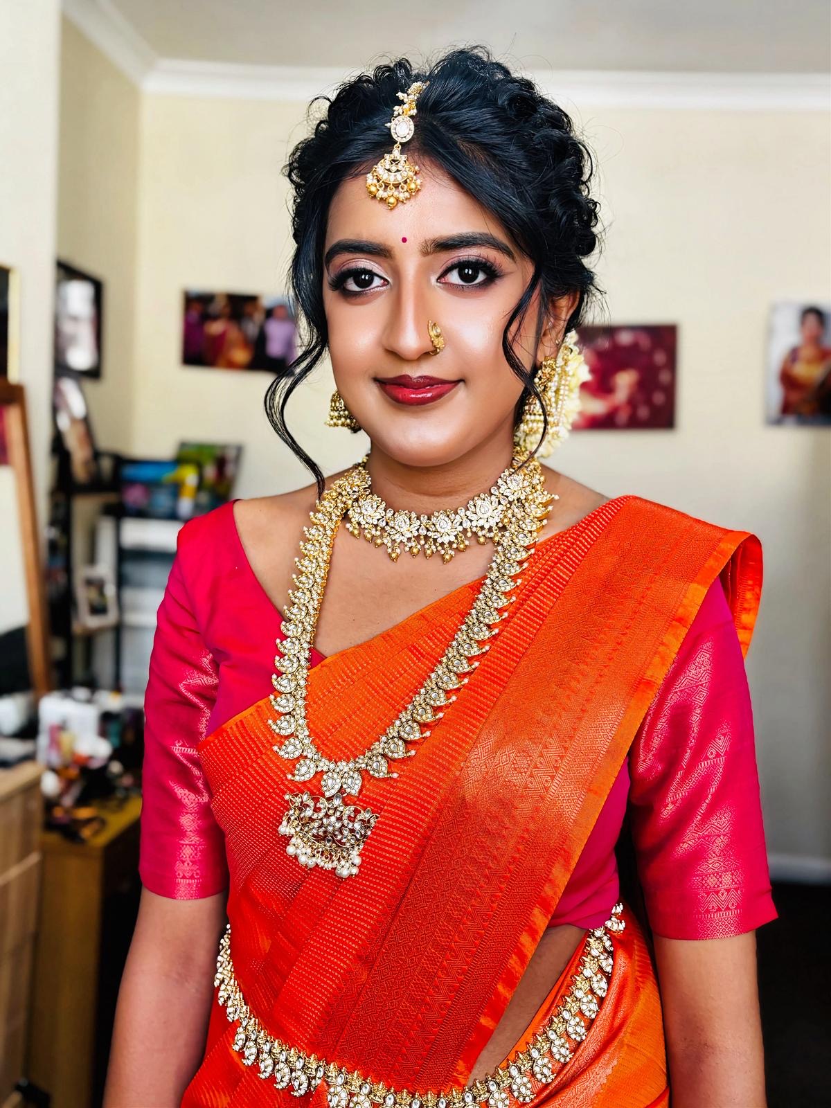 PREMIUM SEMI KANCHI SILK SAREE - ORANGE