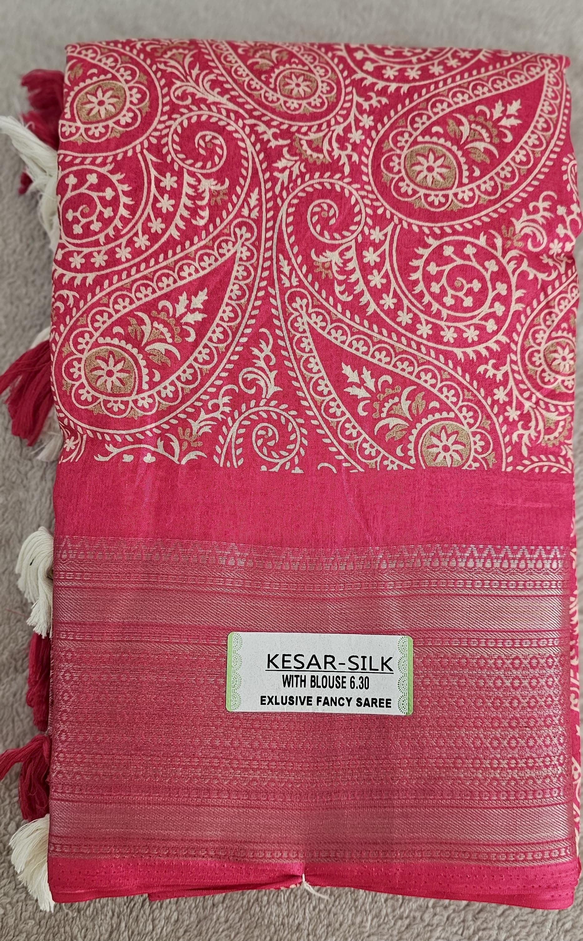 EXCLUSIVE KESAR SILK FANCY SAREE - MAGENTA