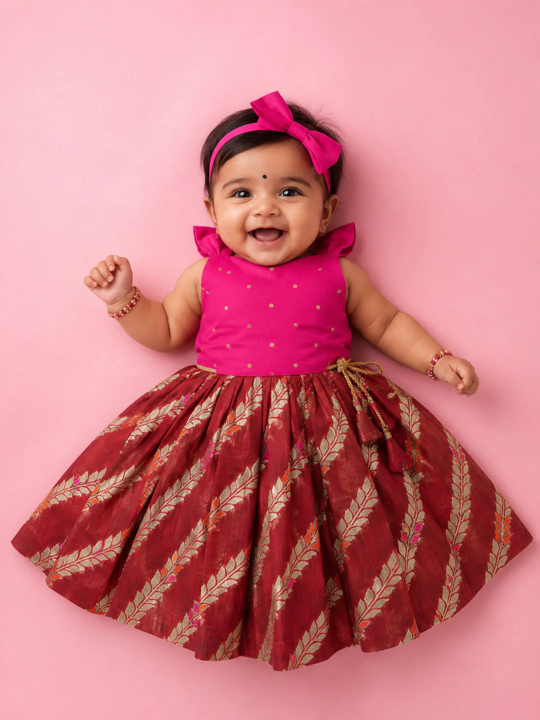 PINK RUST NEW BORN TOP & SKIRT