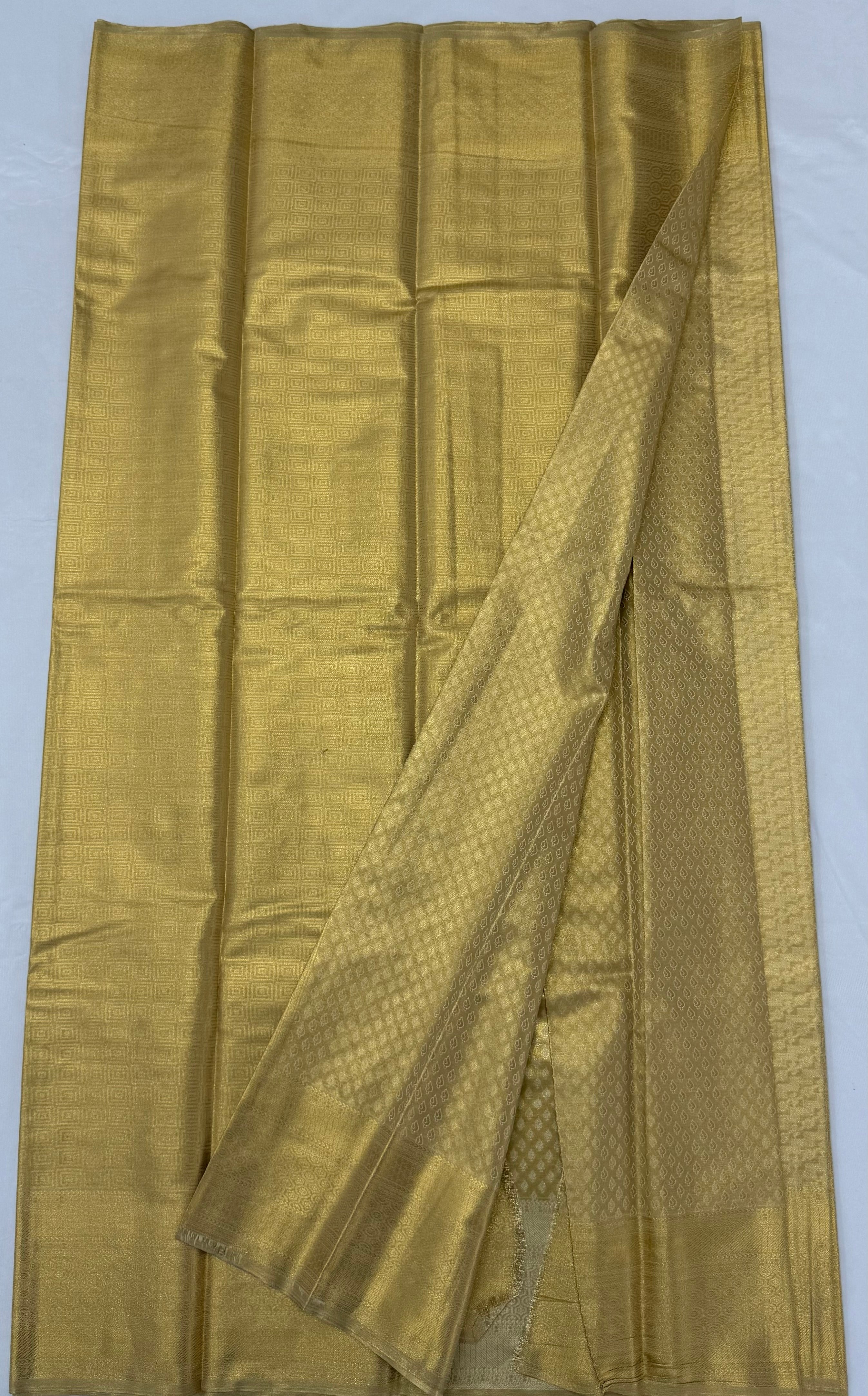 PREMIUM KANCHI TISUSE SILK SAREE - GOLD