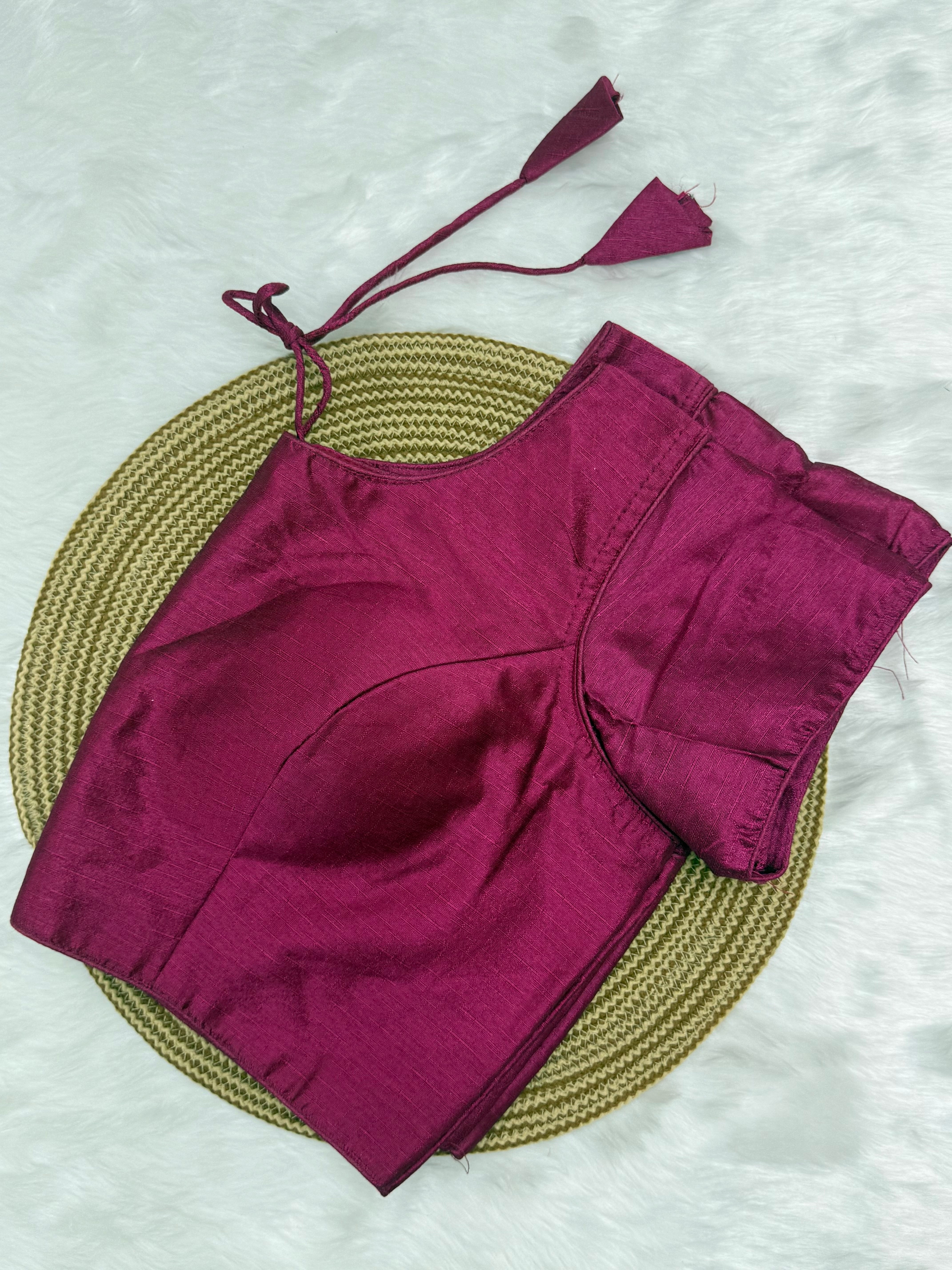 PLAIN READYMADE SAREE BLOUSE
