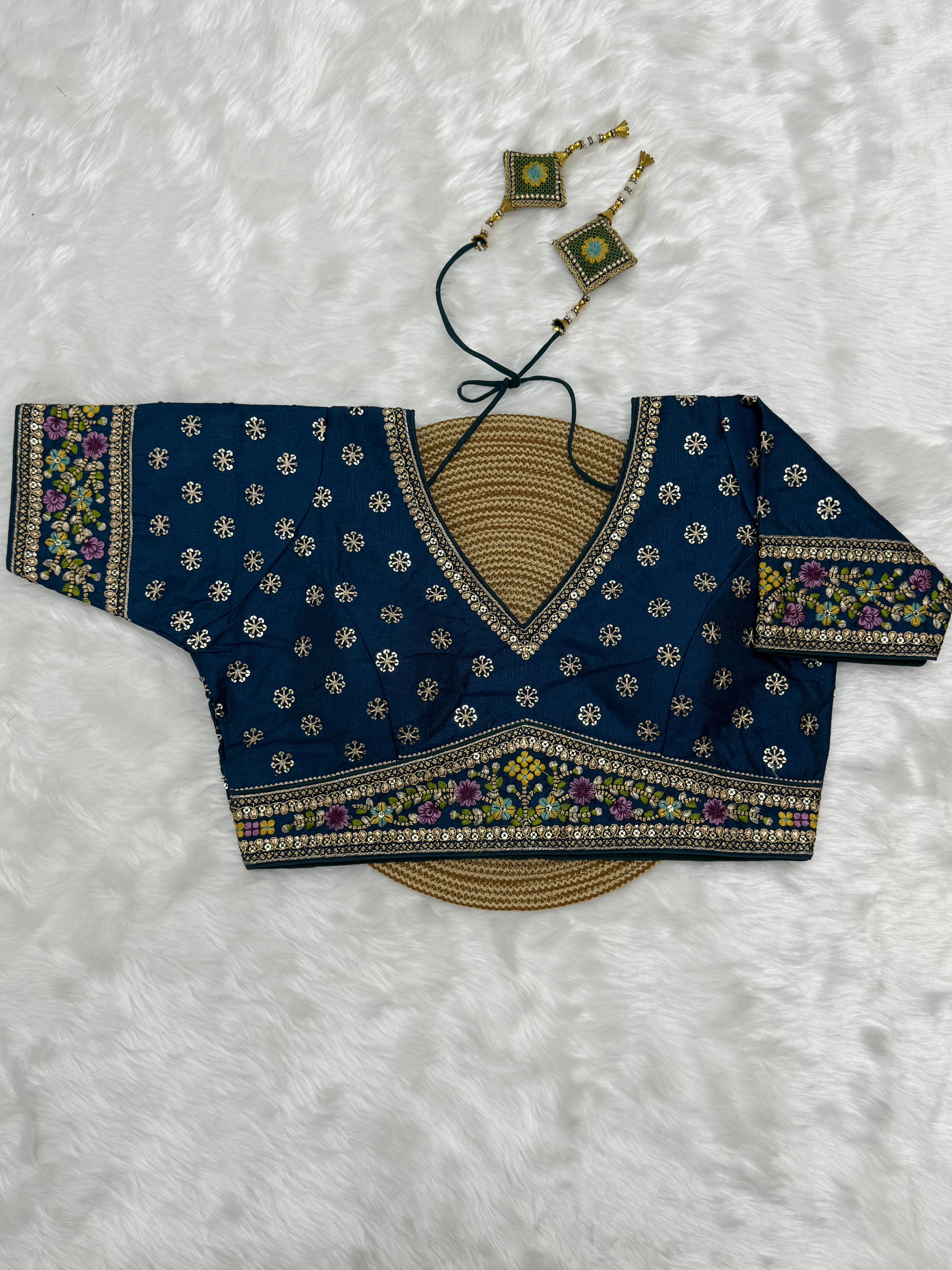 AARI WORK BRIDAL SAREE BLOUSE