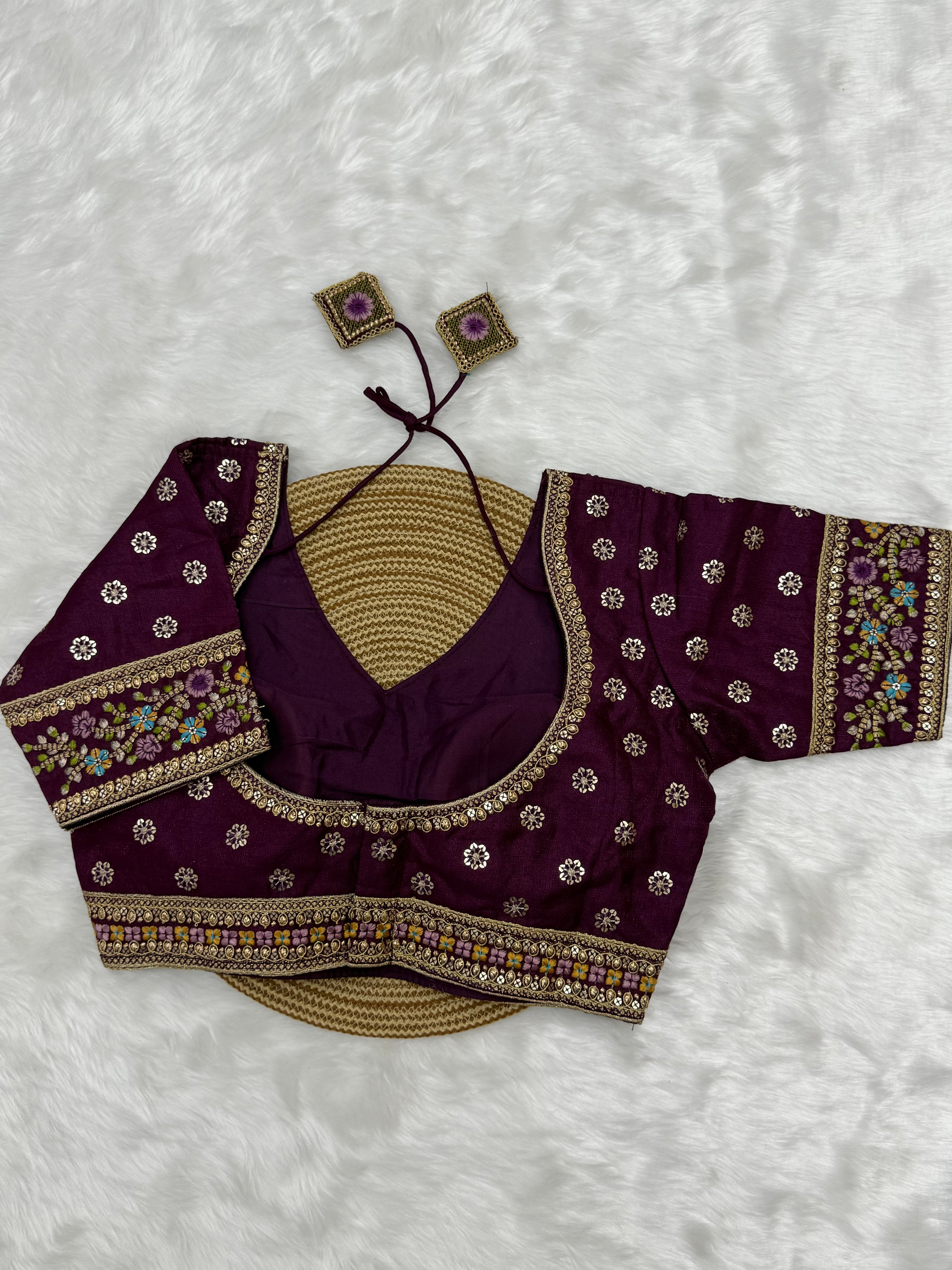 AARI WORK BRIDAL SAREE BLOUSE