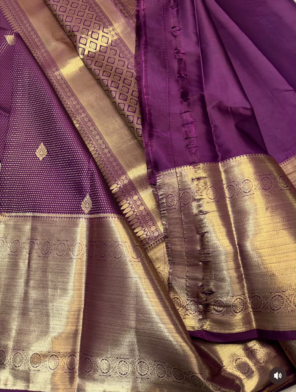 PREMIUM SEMI KANCHI SILK SAREE - PURPLE