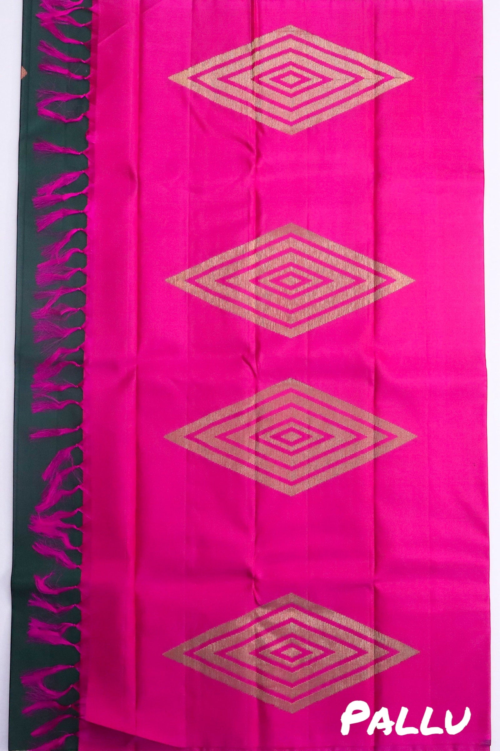 SACRAMENTO GREEN KANCHIPURAM PURE SOFT SILK SAREE | SILKMARK® CERTIFIED