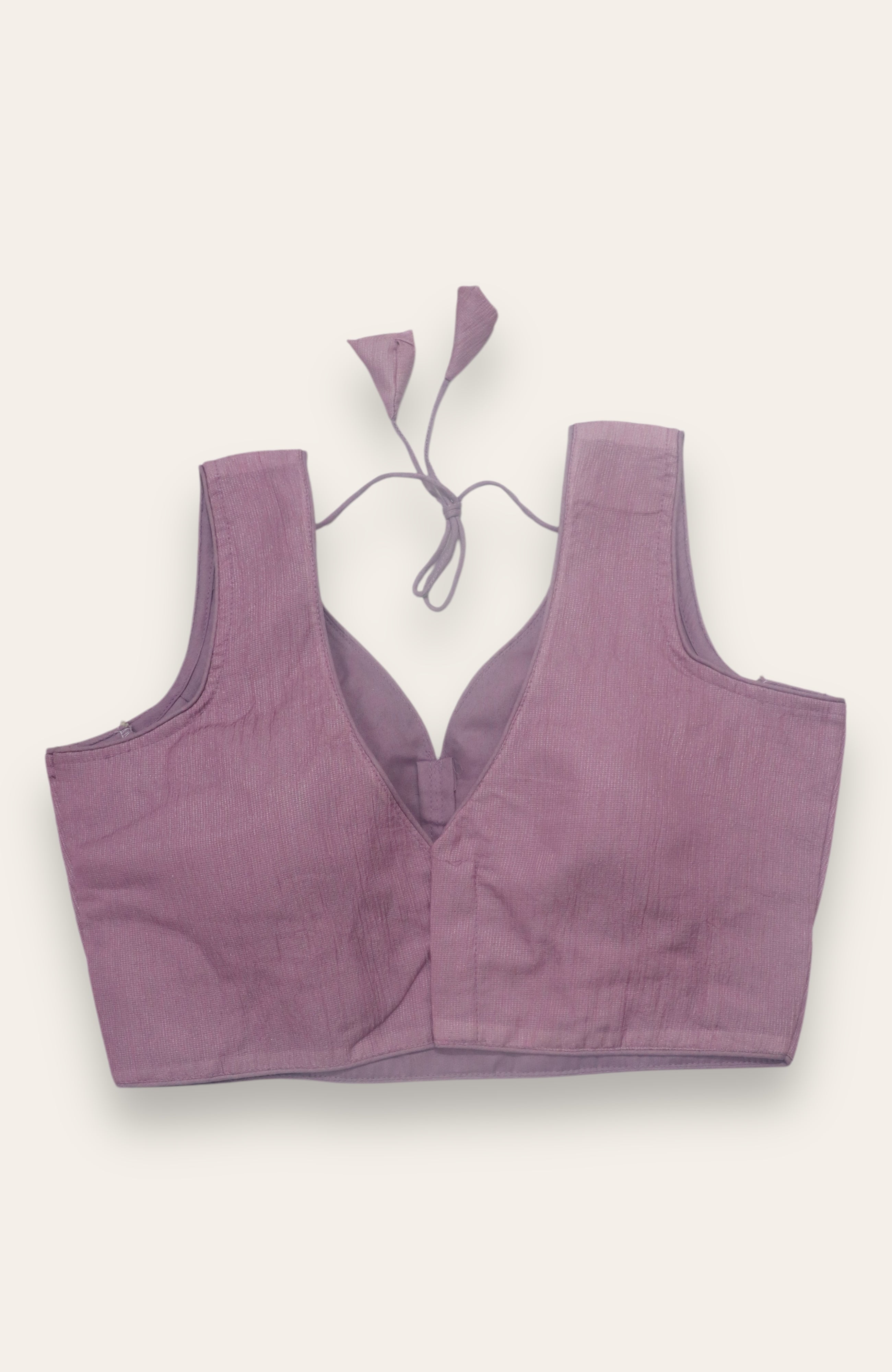 SLEEVELESS READYMADE BLOUSE - LAVENDER