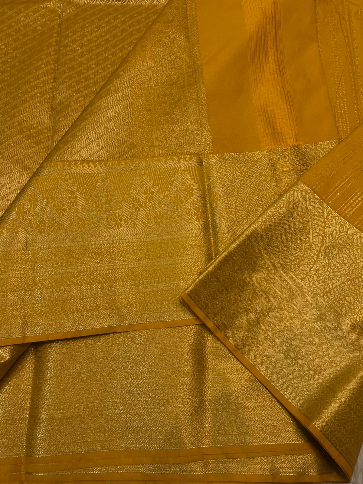 PREMIUM SEMI KANCHI SILK SAREE - AMBER