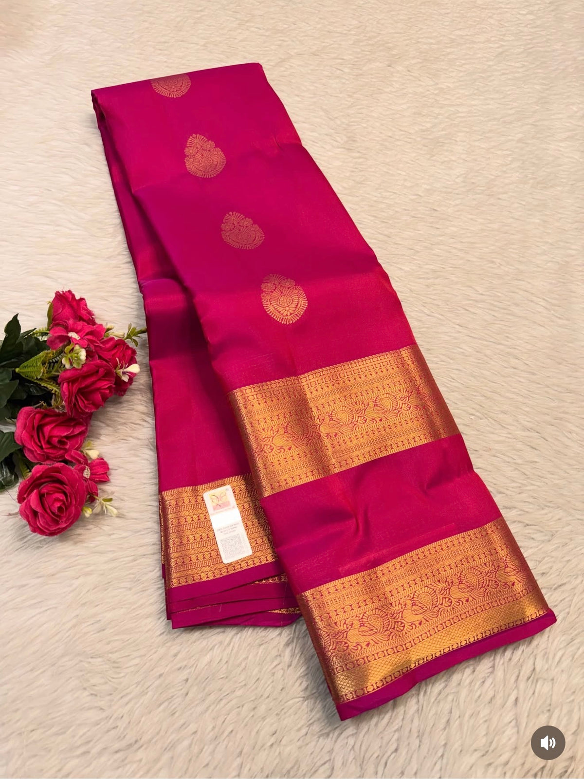 KANCHIPURAM PURE SILK SAREE | SILKMARK® CERTIFIED - RANI PINK