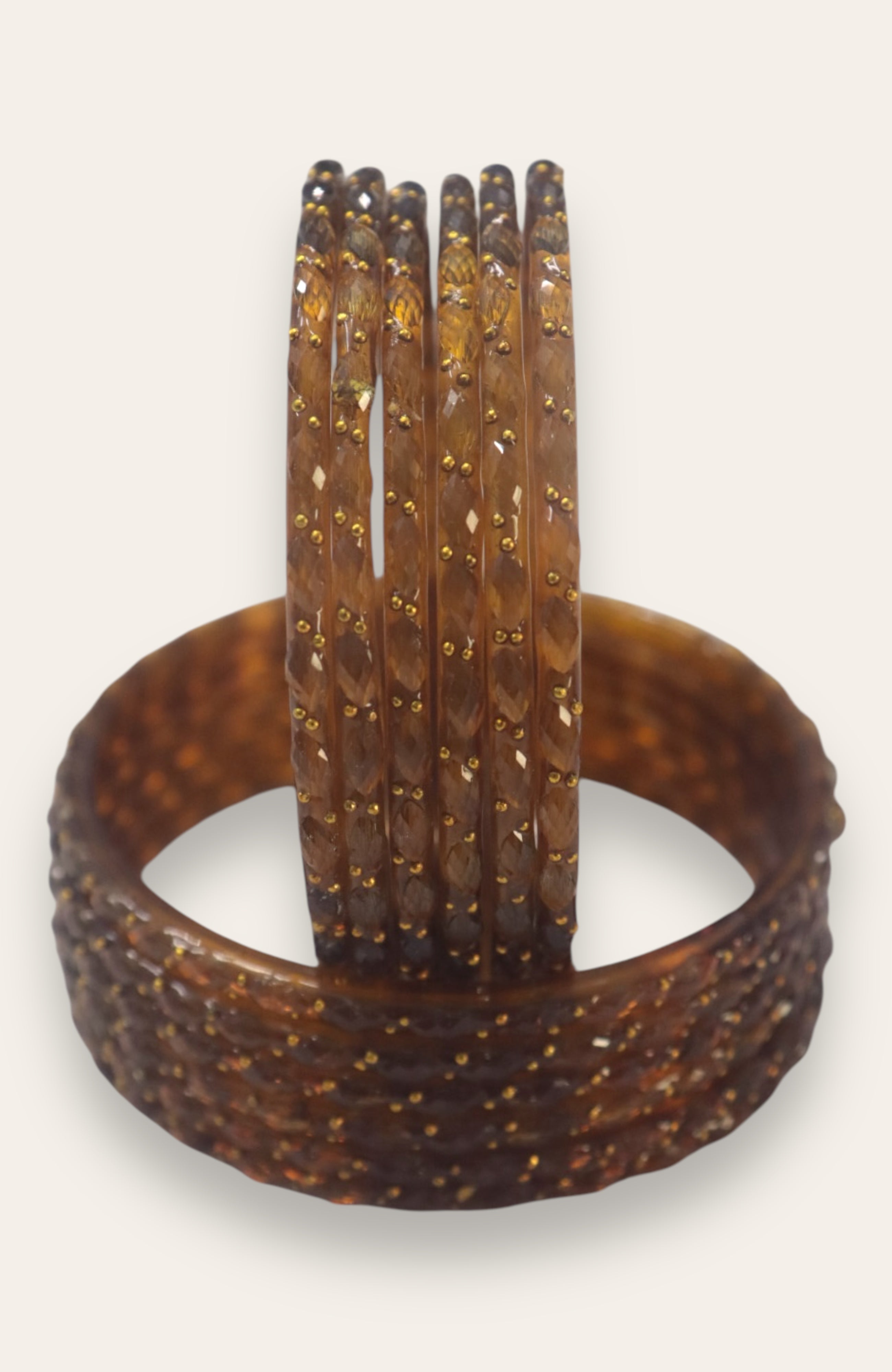 RAINDROP GLASS BANGLES PACK OF 12