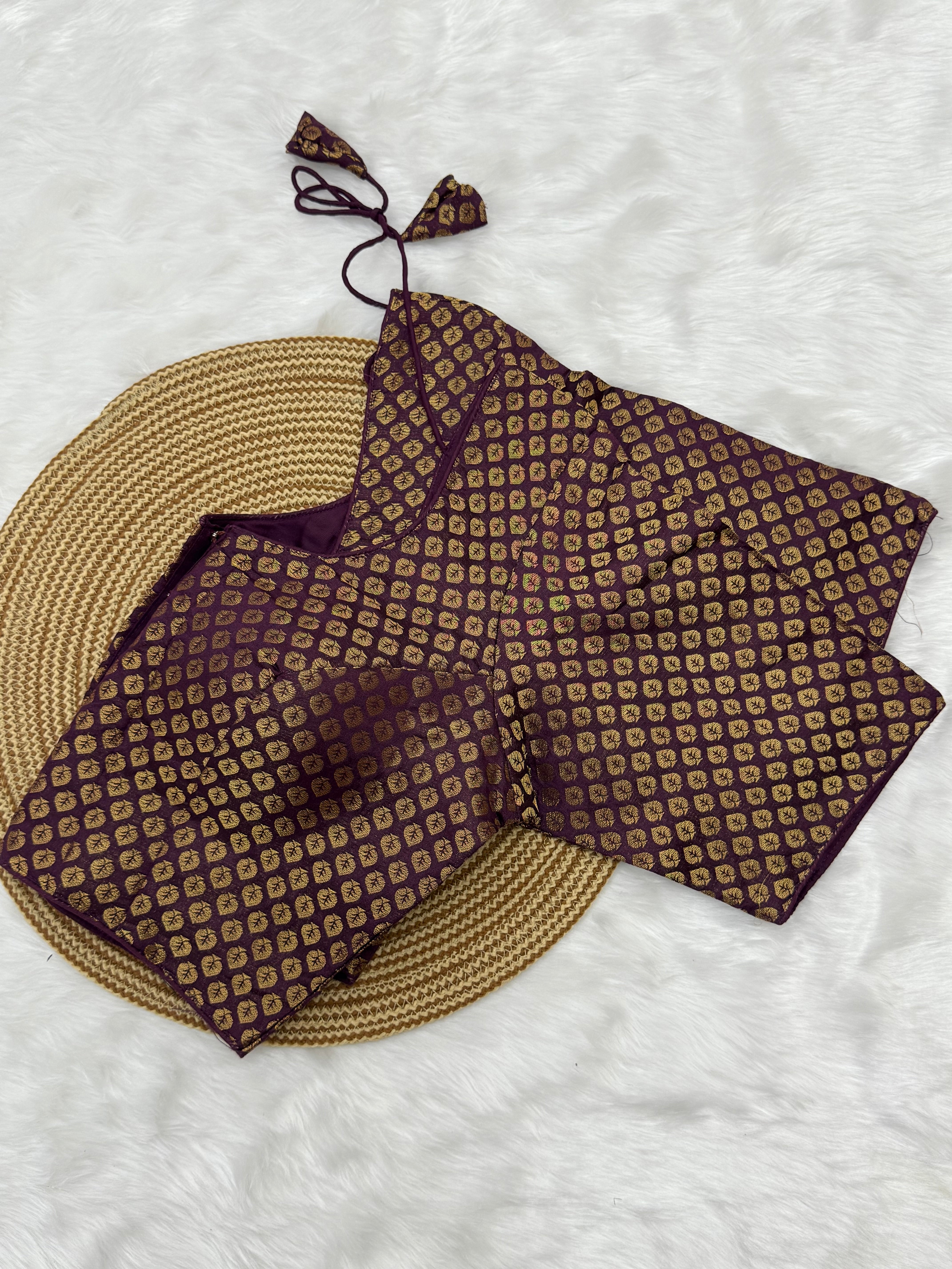 READYMADE JACQUARD SAREE BLOUSE