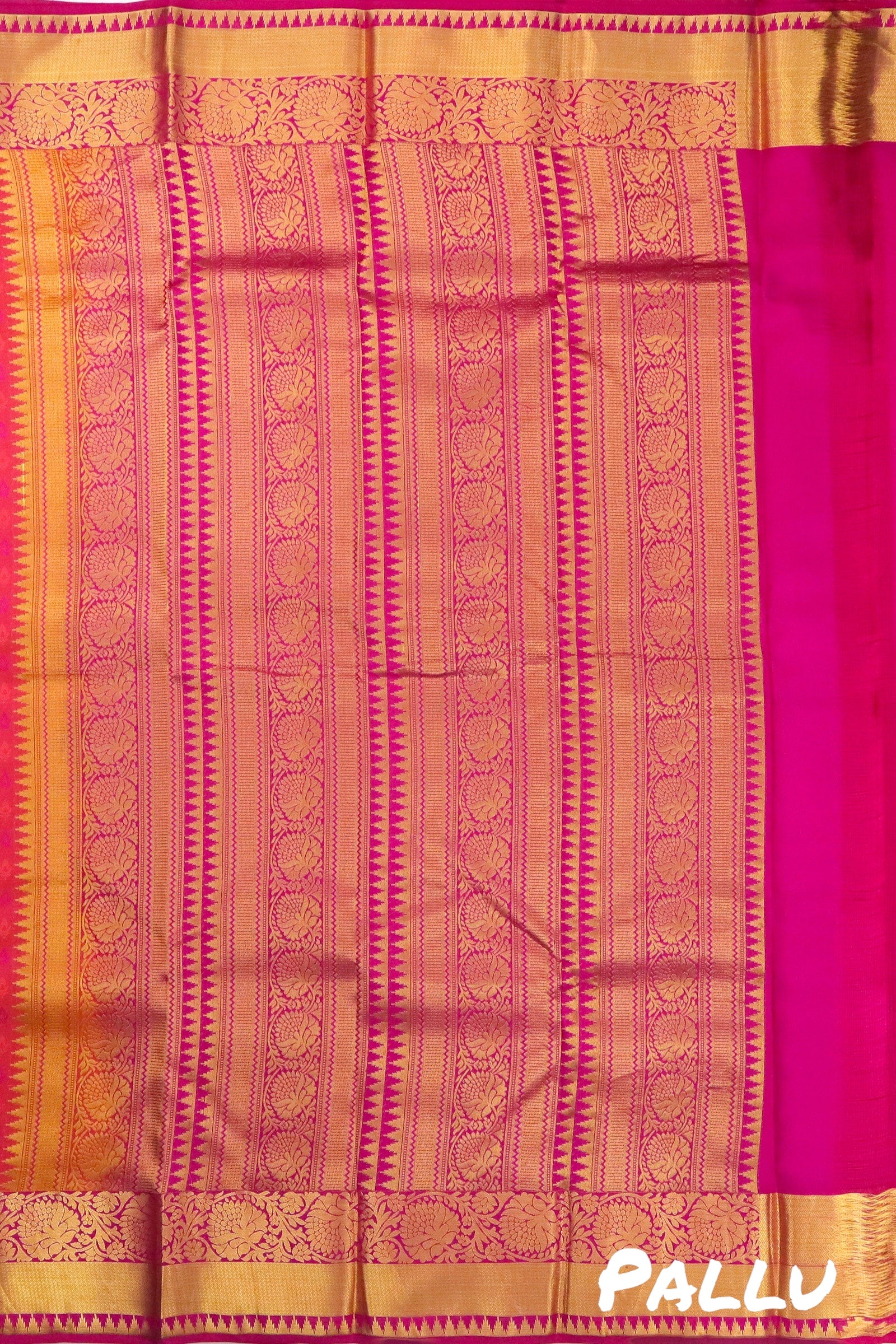 ORANGE & VIOLET KANCHIPURAM PURE SILK SAREE | SILKMARK® CERTIFIED