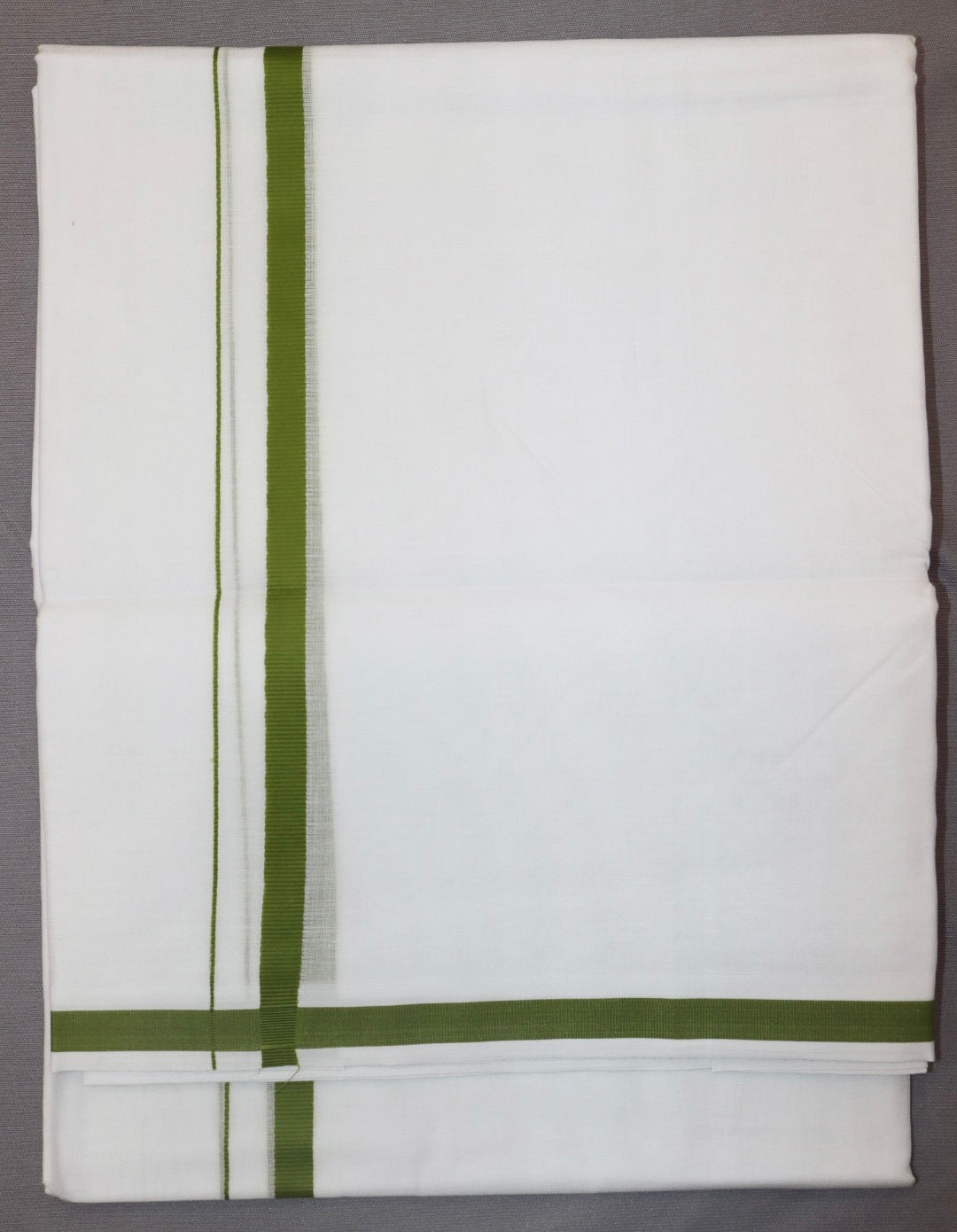 MEN'S DOUBLE DHOTI WHITE WITH FANCY BORDER
