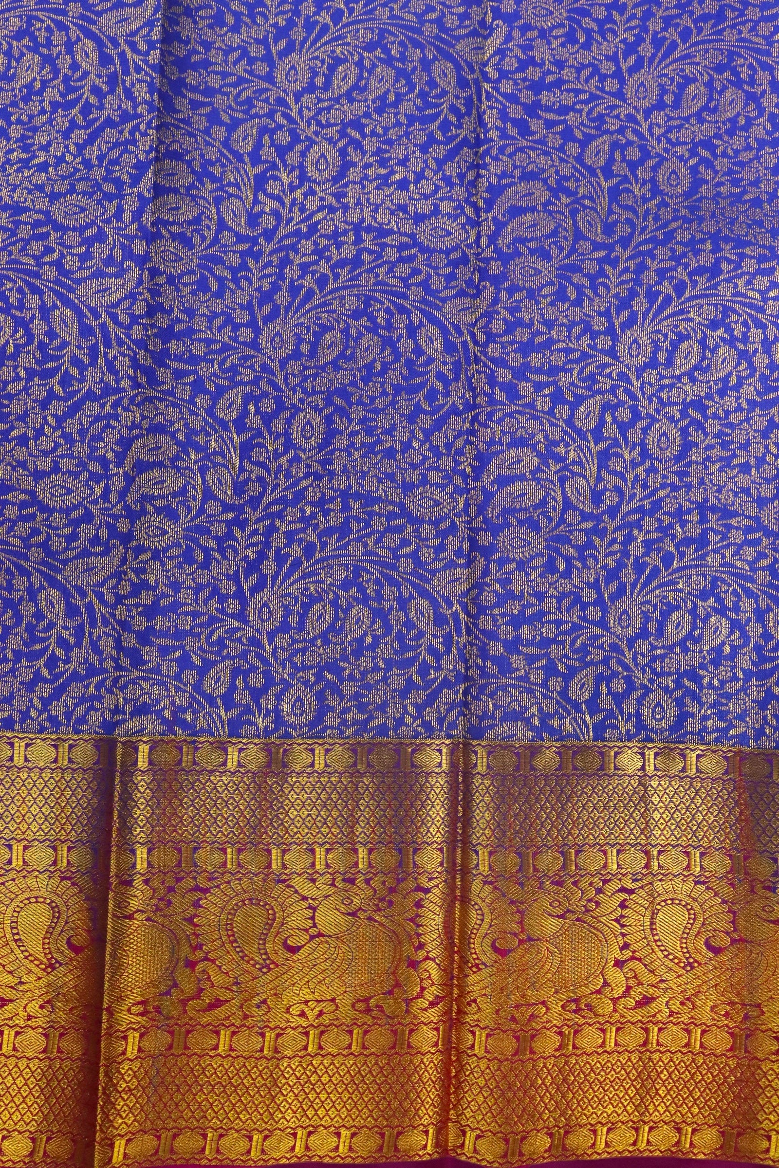 BRIDAL - BLUE KANCHIPURAM PURE SILK SAREE | SILKMARK® CERTIFIED