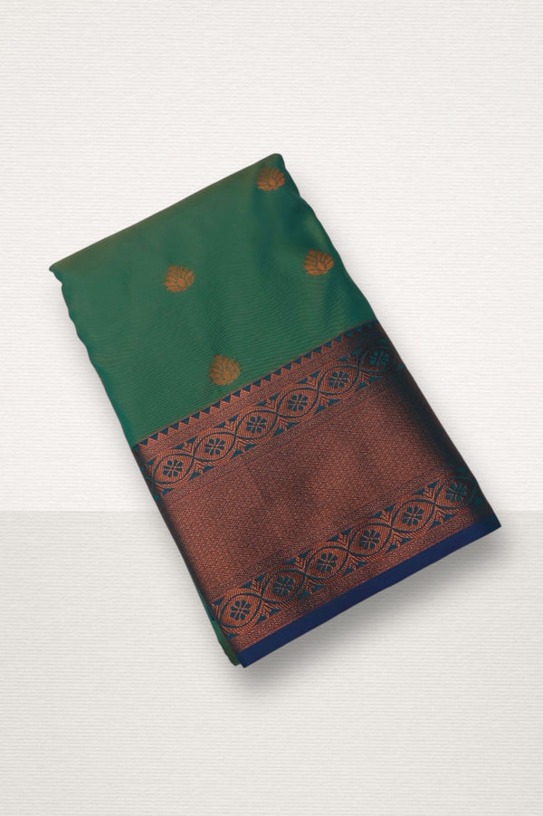 KARUNYA SPL SOFT SILK SAREE - SEA GREEN