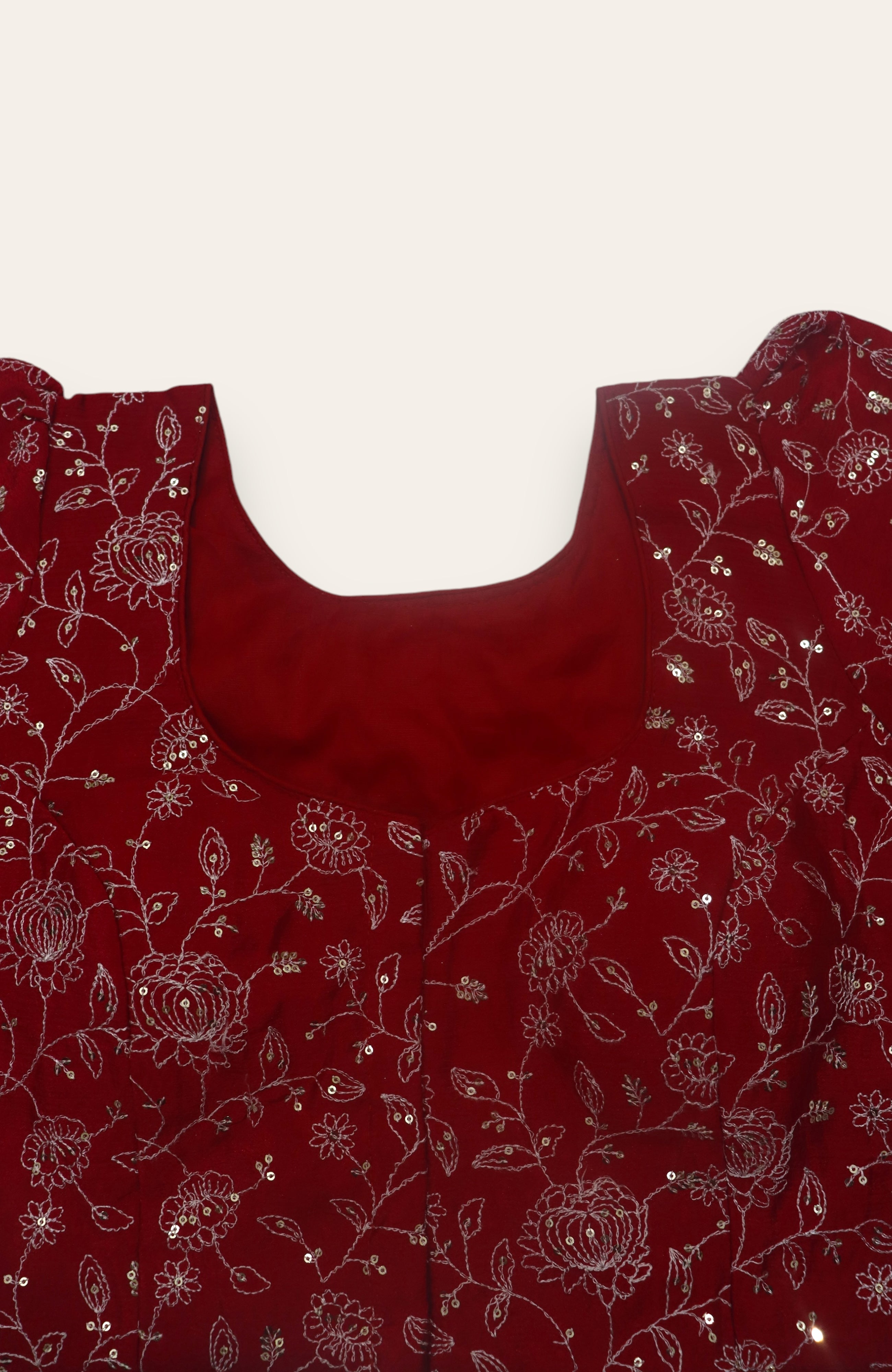 FANCY READYMADE BLOUSE - RUBY RED