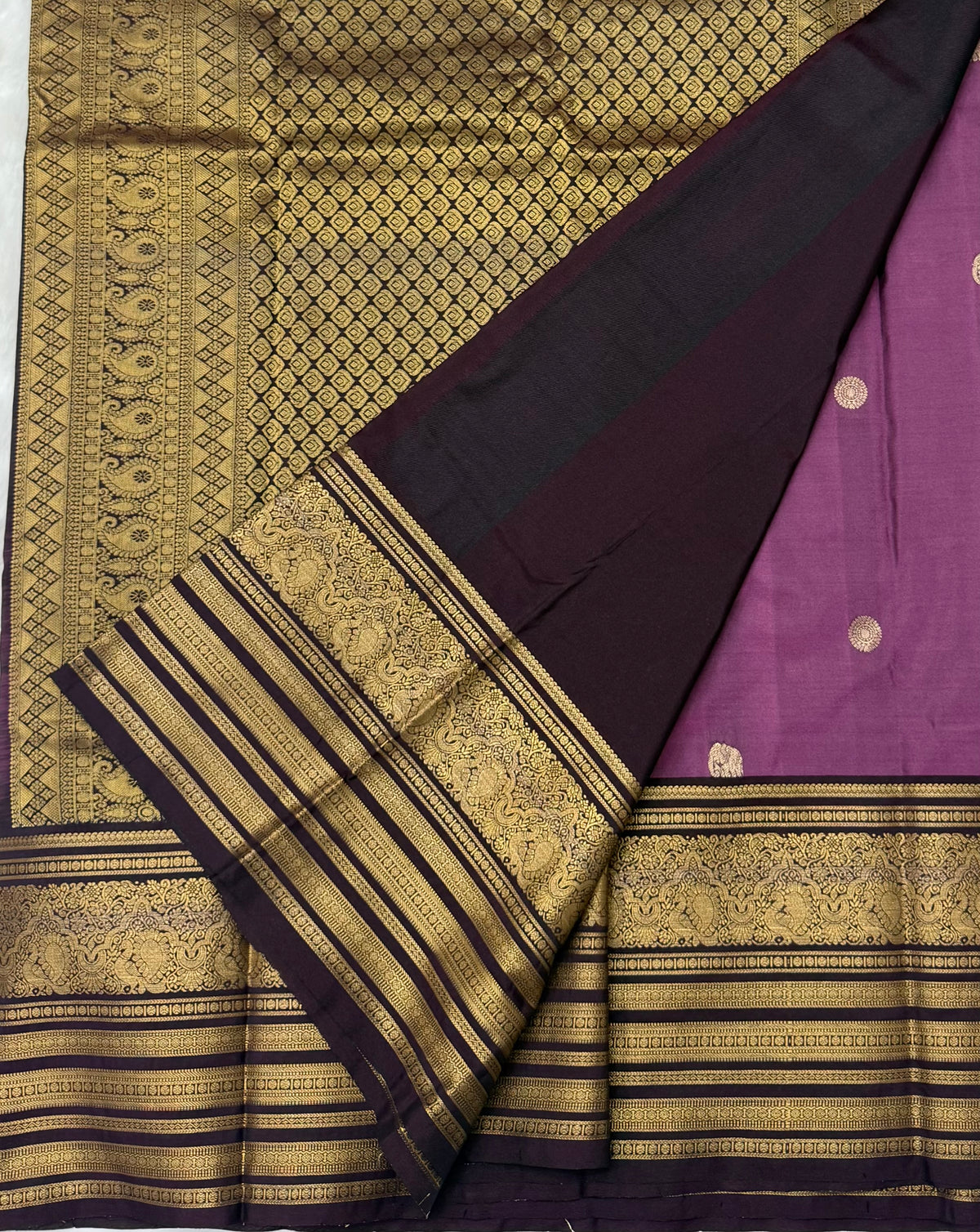 PREMIUM SEMI KANCHI SILK SAREE - ORCHID PURPLE