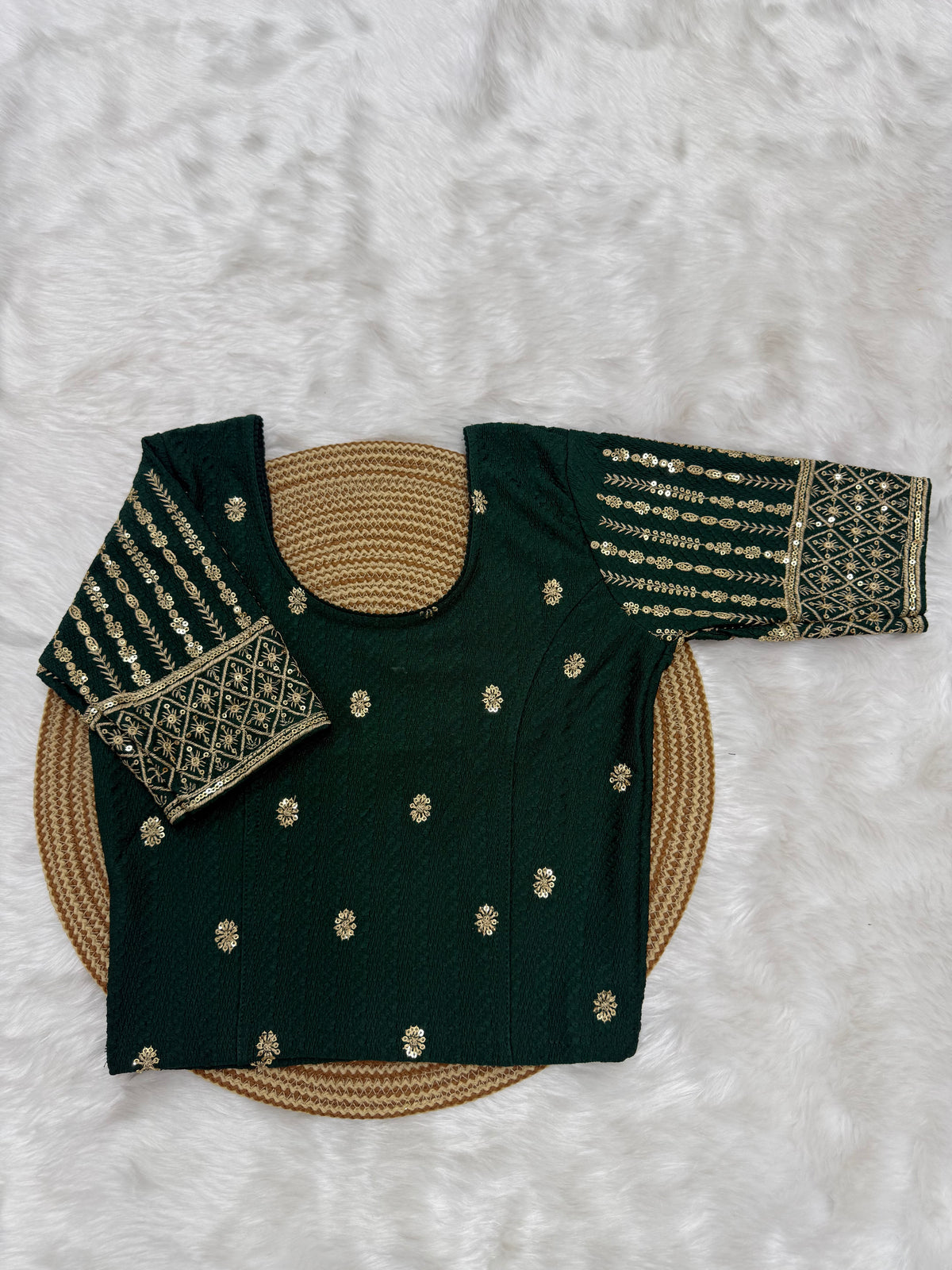 DESIGNER STRETCHABLE BLOUSE - GREEN