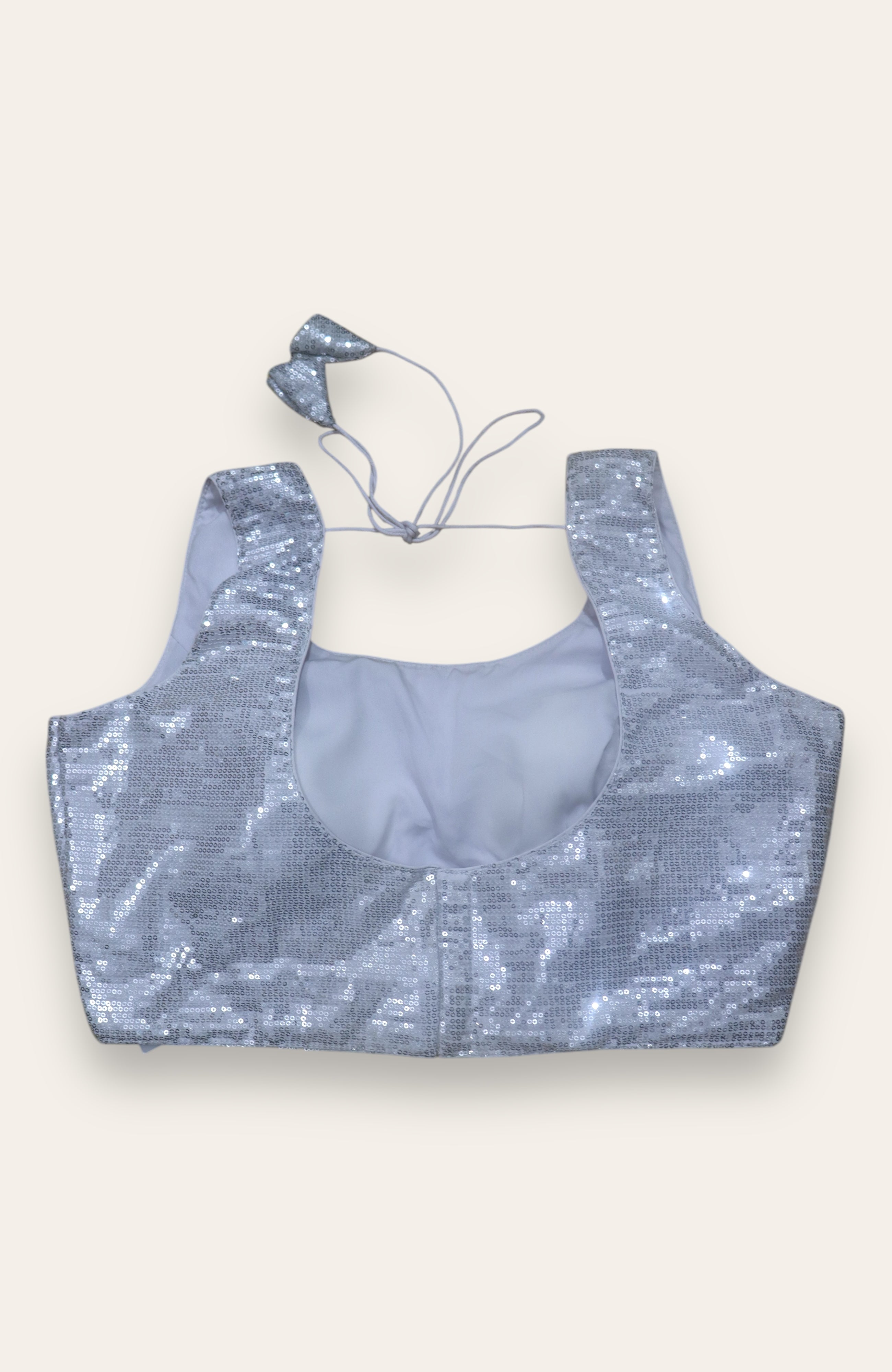 CHUMKI WORK SLEEVELESS BLOUSE- SILVER