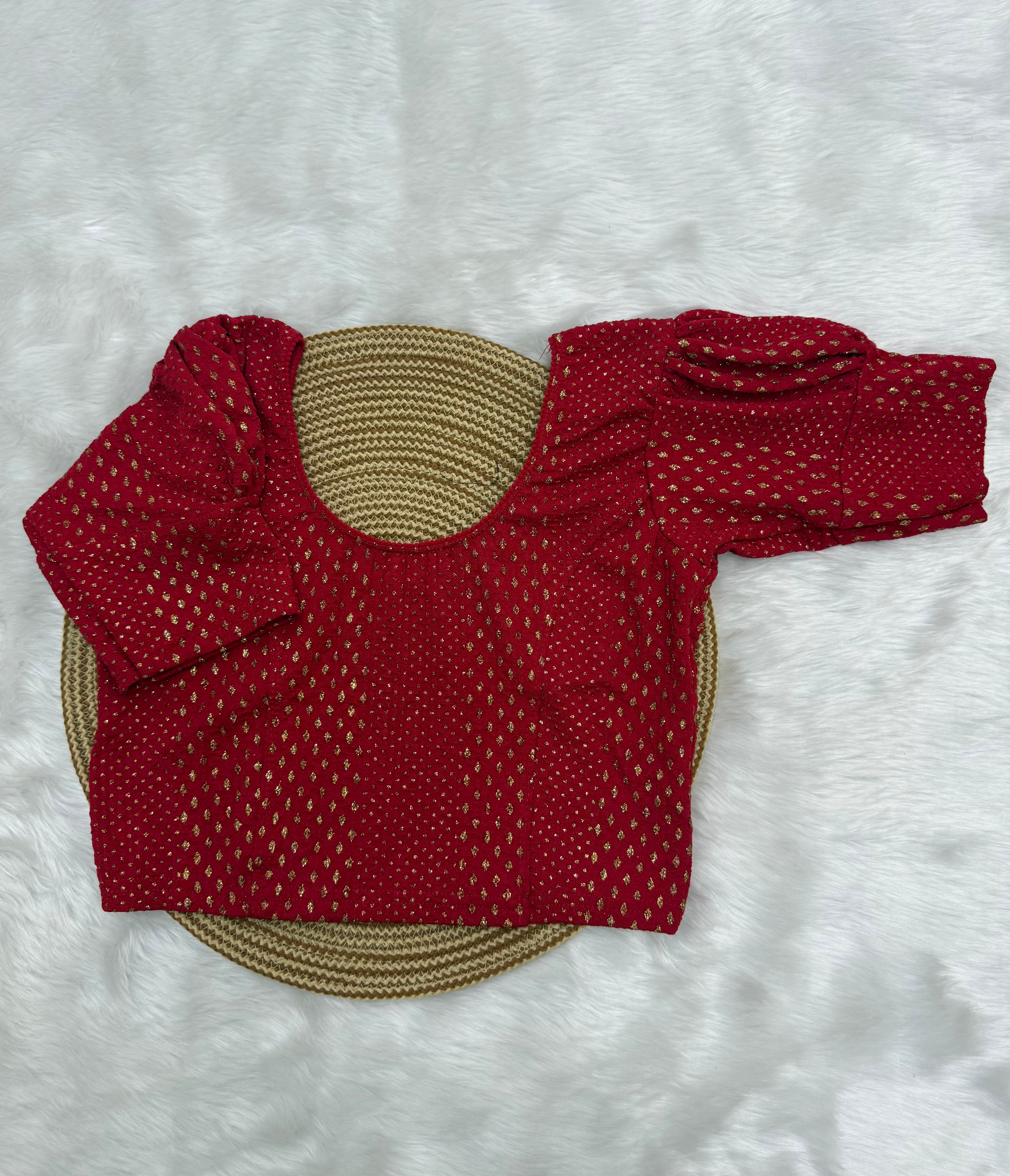 DESIGNER STRETCHABLE BLOUSE - RED