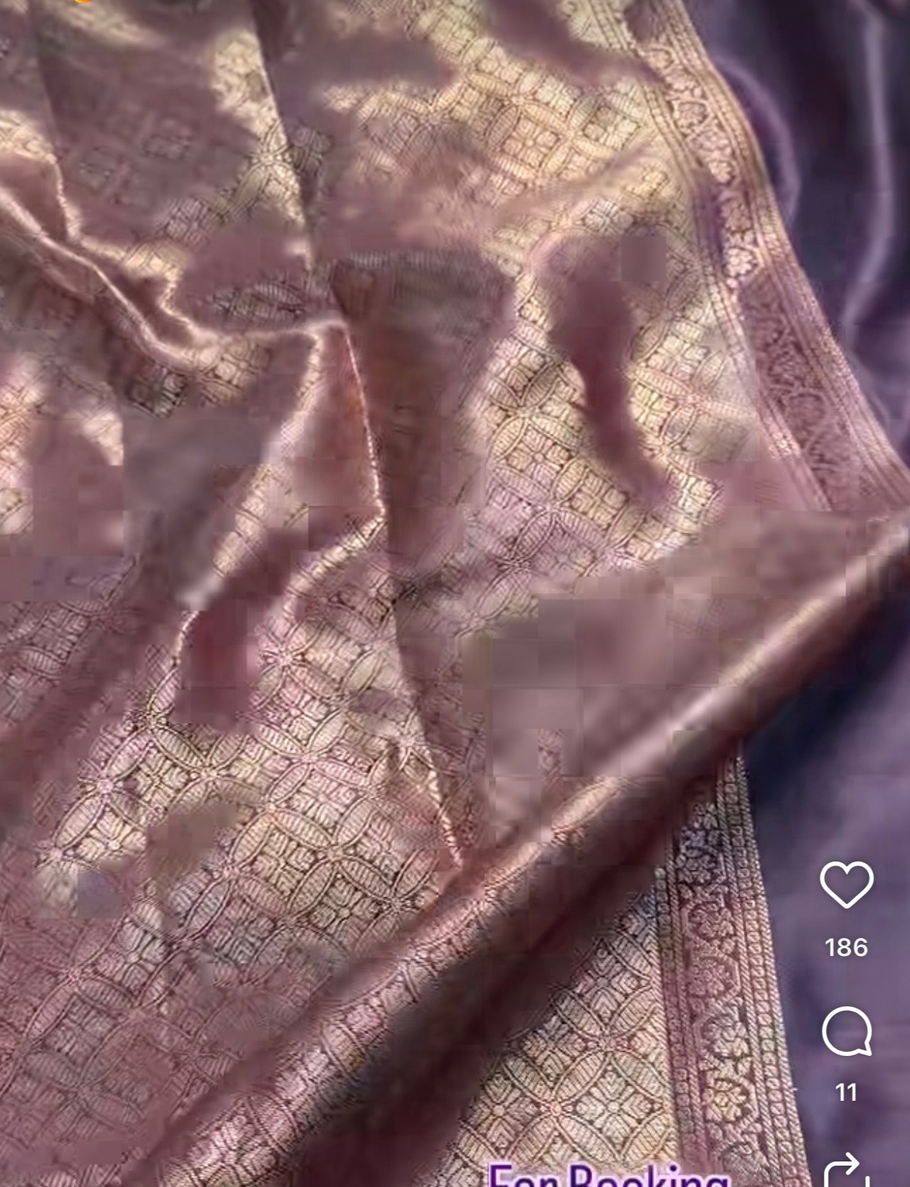 PREMIUM BANARASI HEAVY LACE WORK KATAAN SILK SAREE - MUTED VIOLET