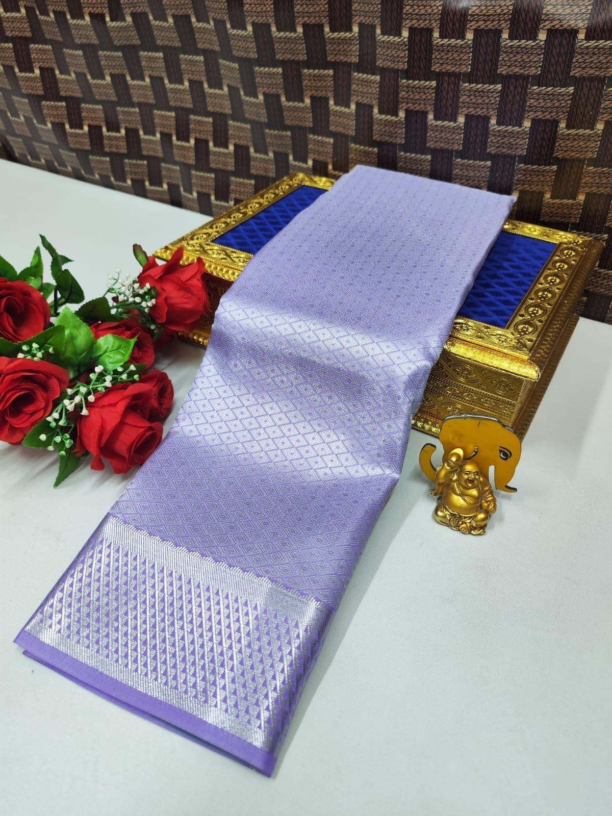 KANCHI BRIDAL SILK SAREE - LAVENDER
