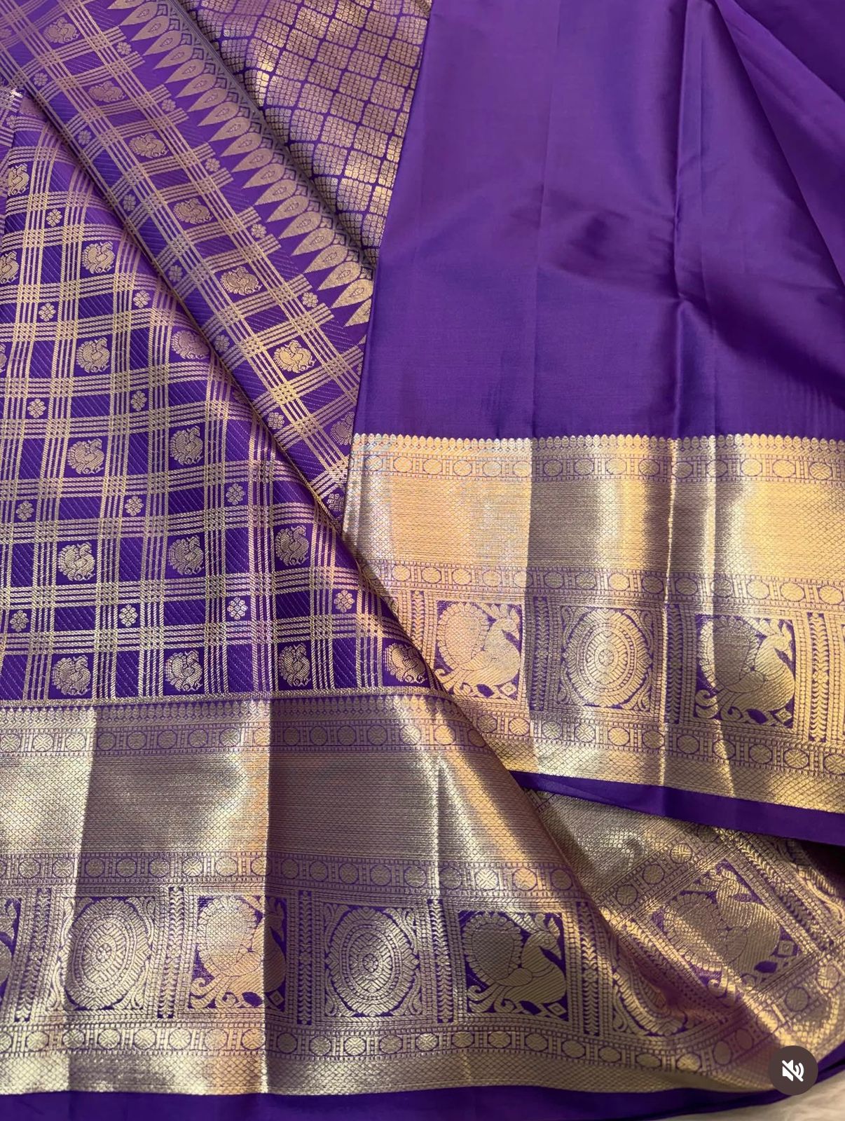 PREMIUM SEMI KANCHI SILK SAREE - PURPLE