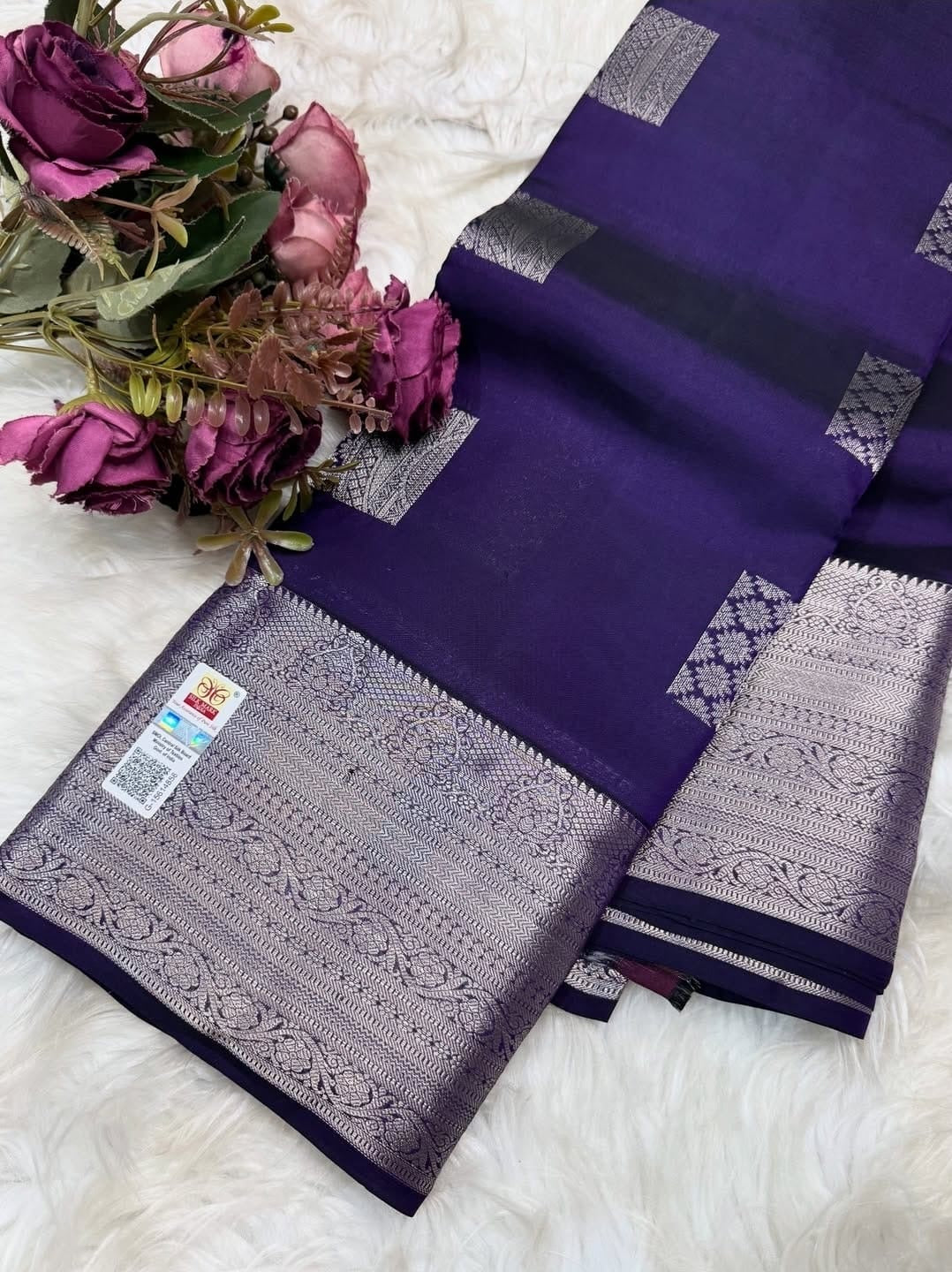 KANCHIPURAM PURE SILK SAREE | SILKMARK® CERTIFIED - PURPLE