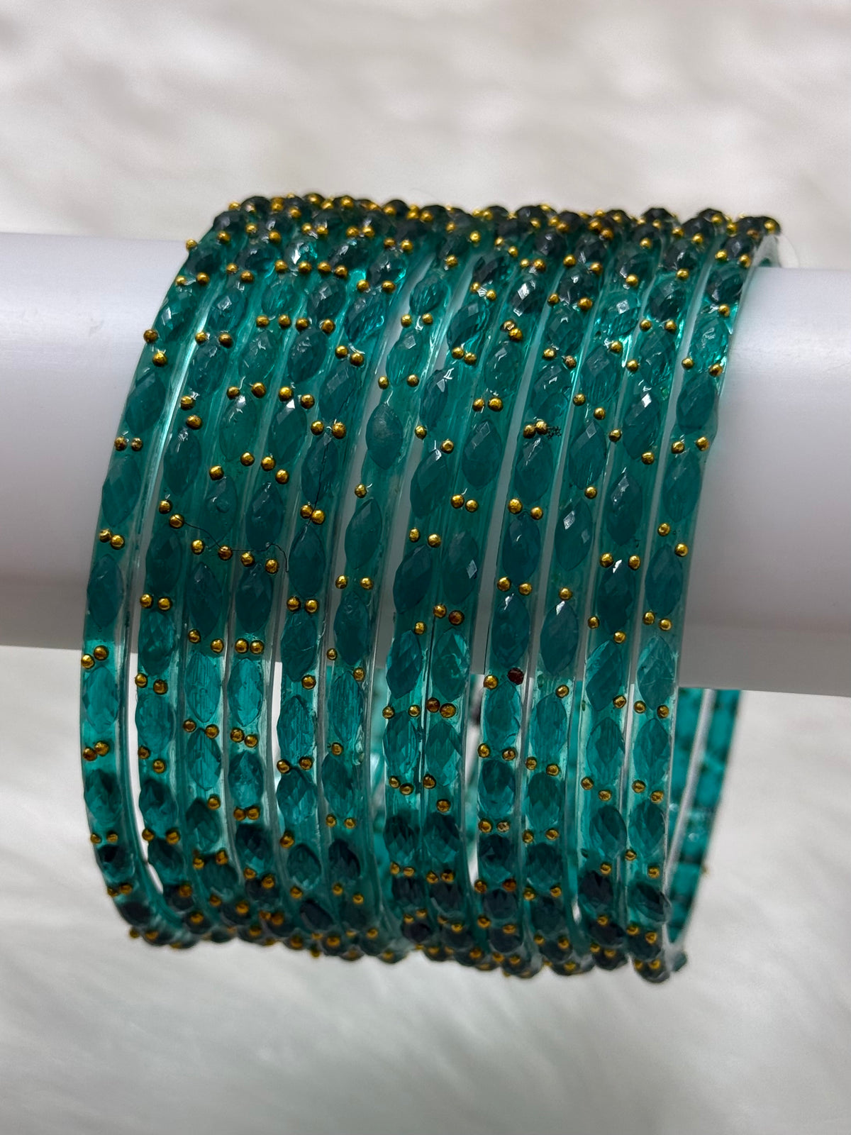 RAINDROP GLASS BANGLES PACK OF 12