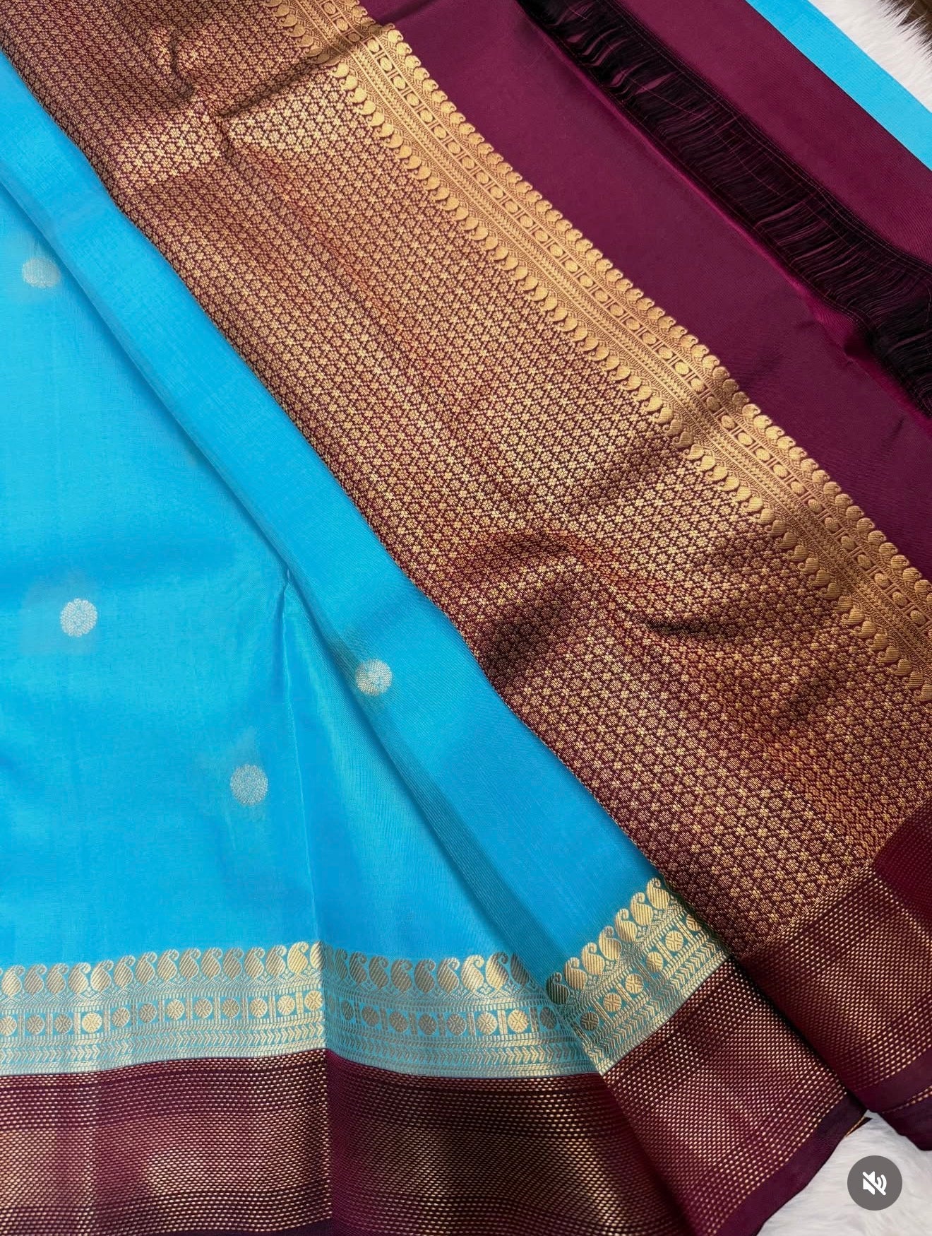 KANCHIPURAM PURE SILK SAREE | SILKMARK® CERTIFIED - SKYBLUE