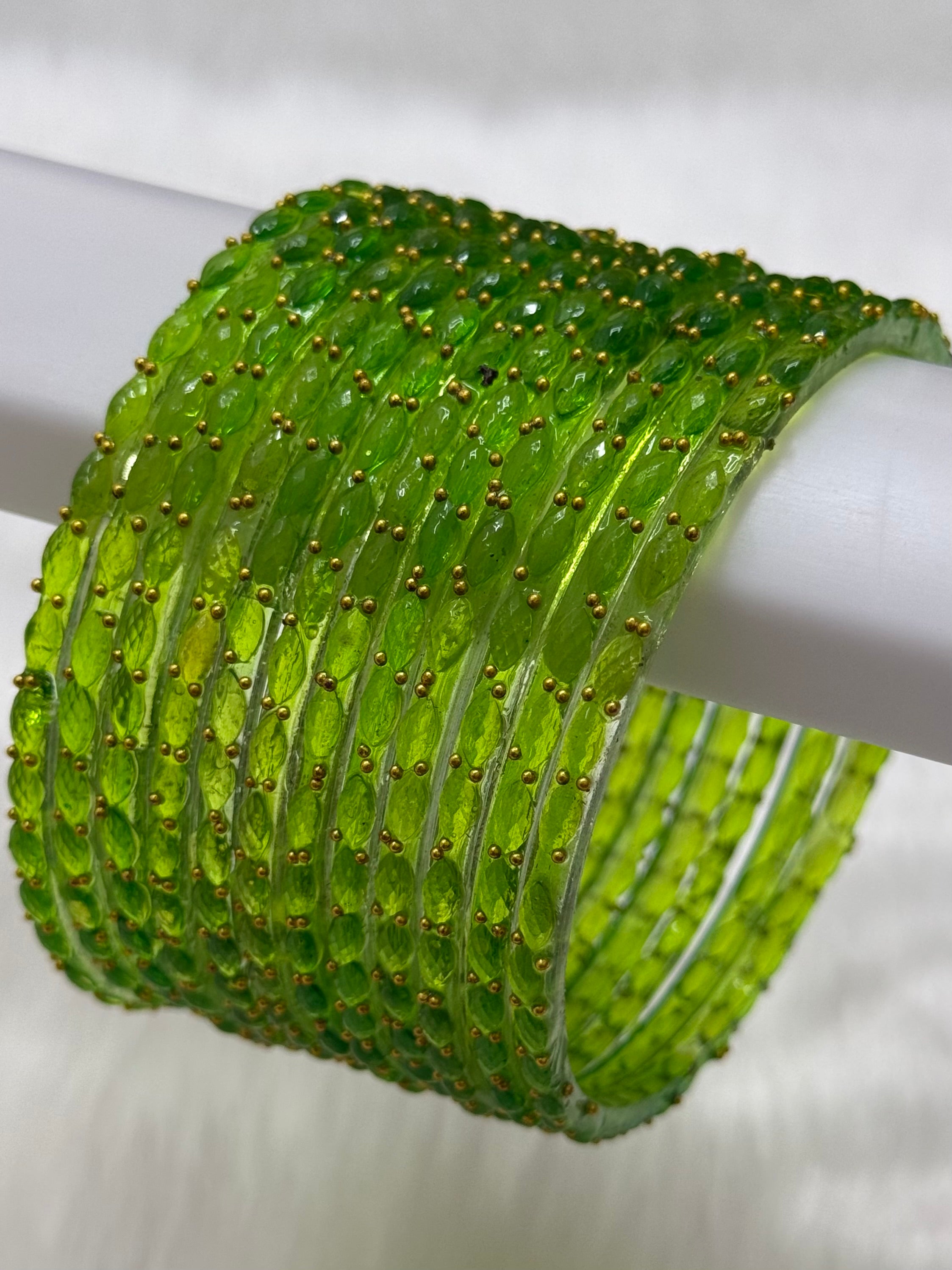 RAINDROP GLASS BANGLES PACK OF 12