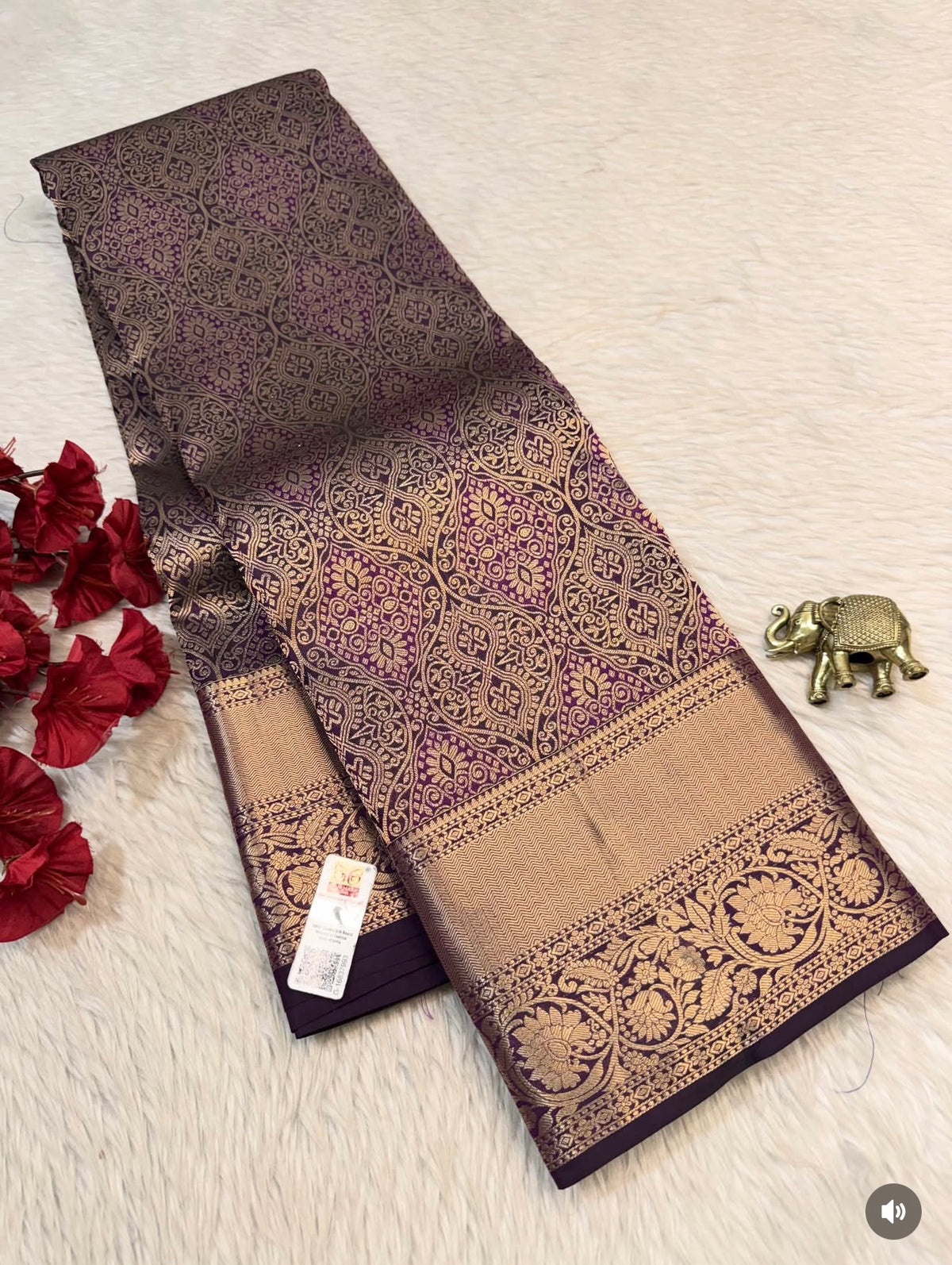 KANCHIPURAM PURE SILK SAREE | SILKMARK® CERTIFIED - DUAL PURPLE